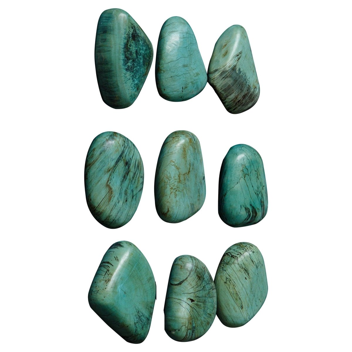 Pebbles Aqua Wood Wall Decor, S/9 - Uttermost - Wood Wall Decor by Modest Hut