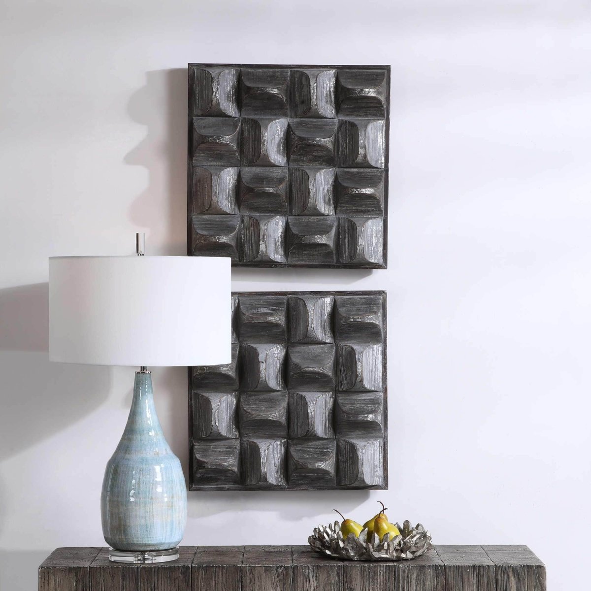 Pickford Wood Blocks Wall Decor - Uttermost - Wood Wall Decor by Modest Hut