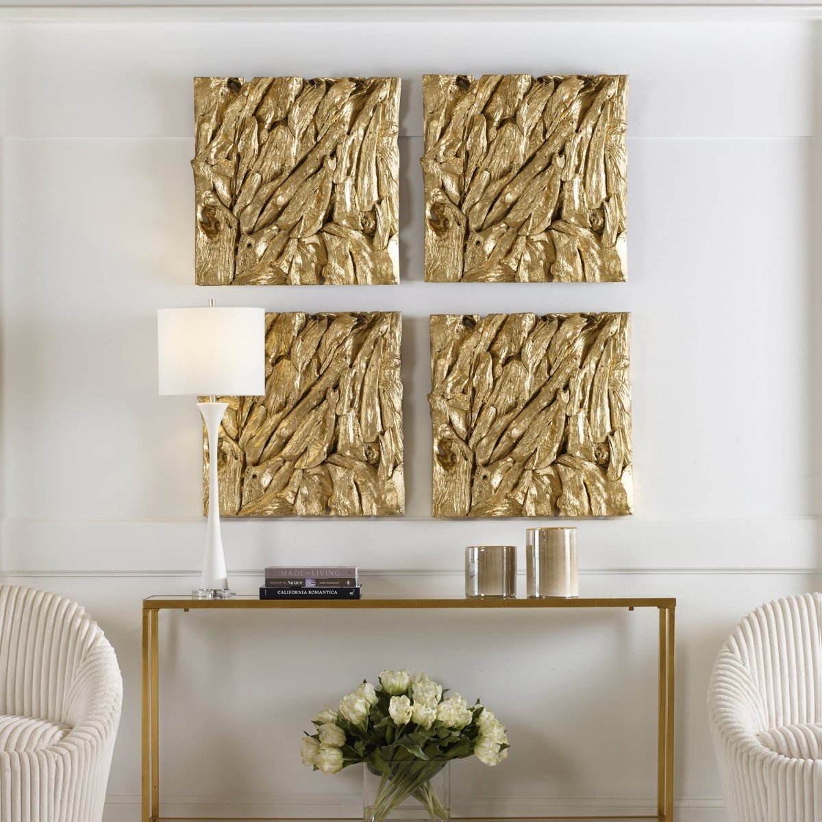 Rio Gold Wood Wall DâÂ©cor - Uttermost - Wood Wall Decor by Modest Hut