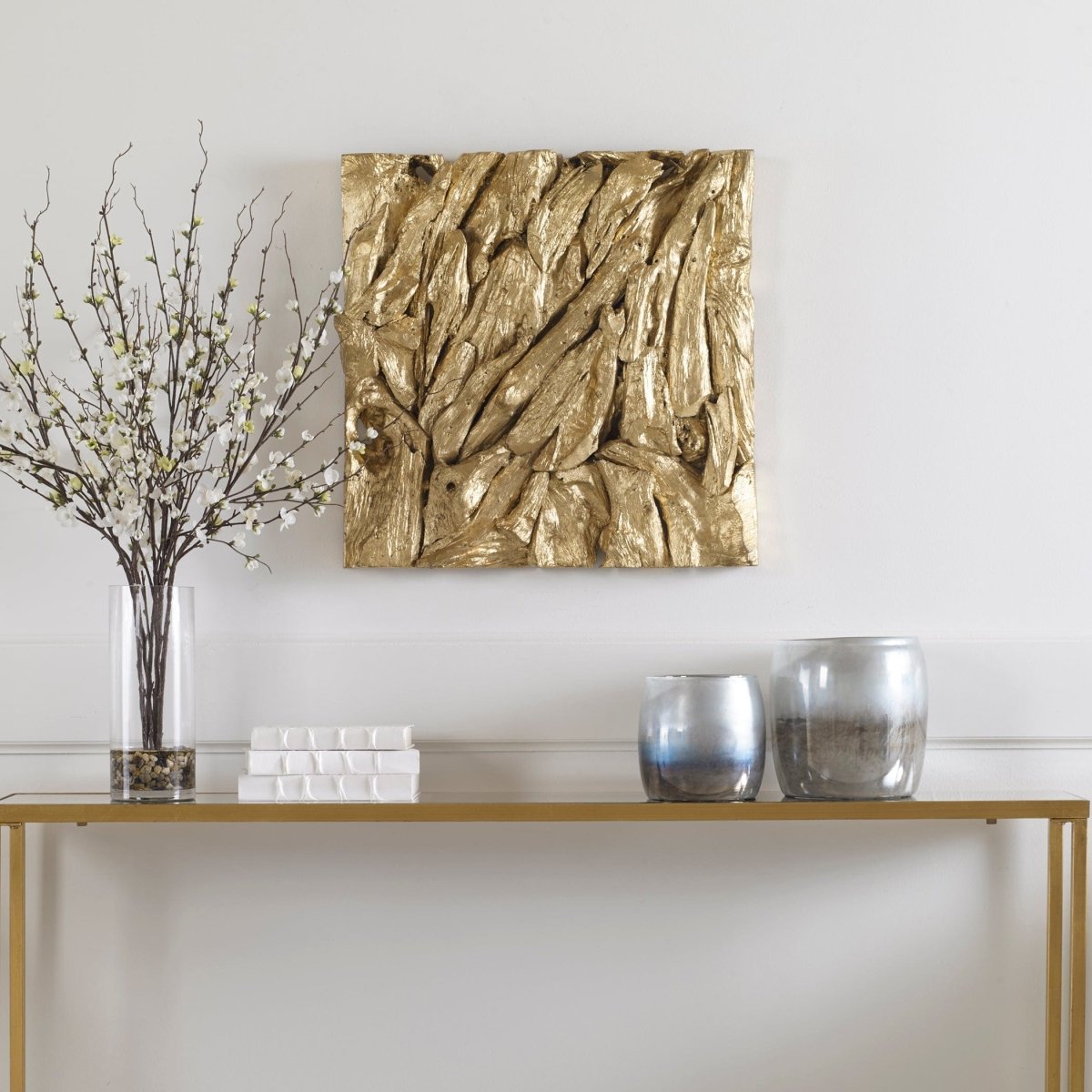 Rio Gold Wood Wall DâÂ©cor - Uttermost - Wood Wall Decor by Modest Hut