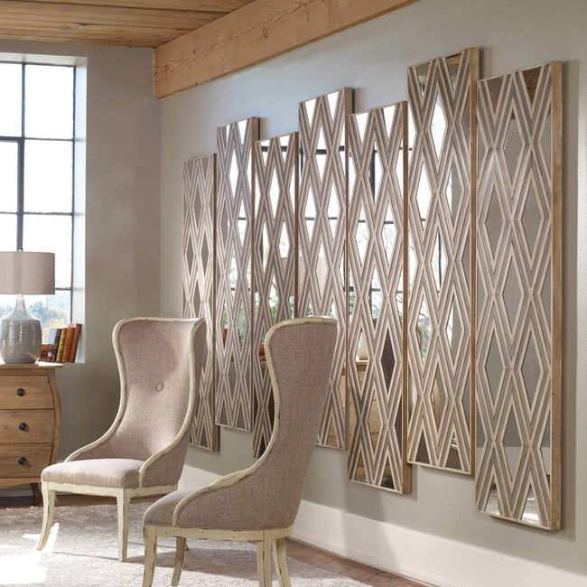 Tahira Geometric Argyle Wall Decor - Uttermost - Wood Wall Decor by Modest Hut
