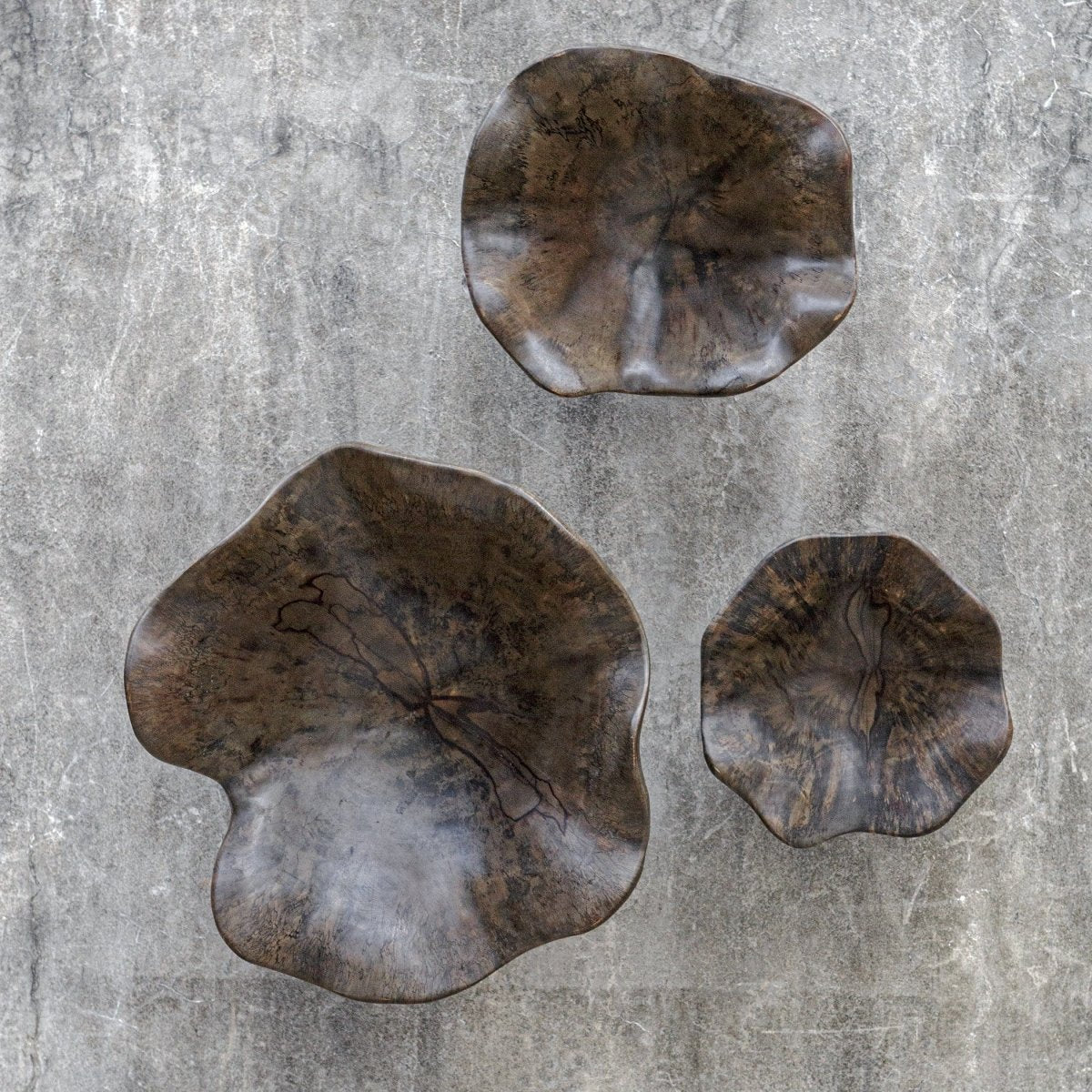 Two Wood Wall Decor In Mocha, S/3 - Uttermost - Wood Wall Decor by Modest Hut