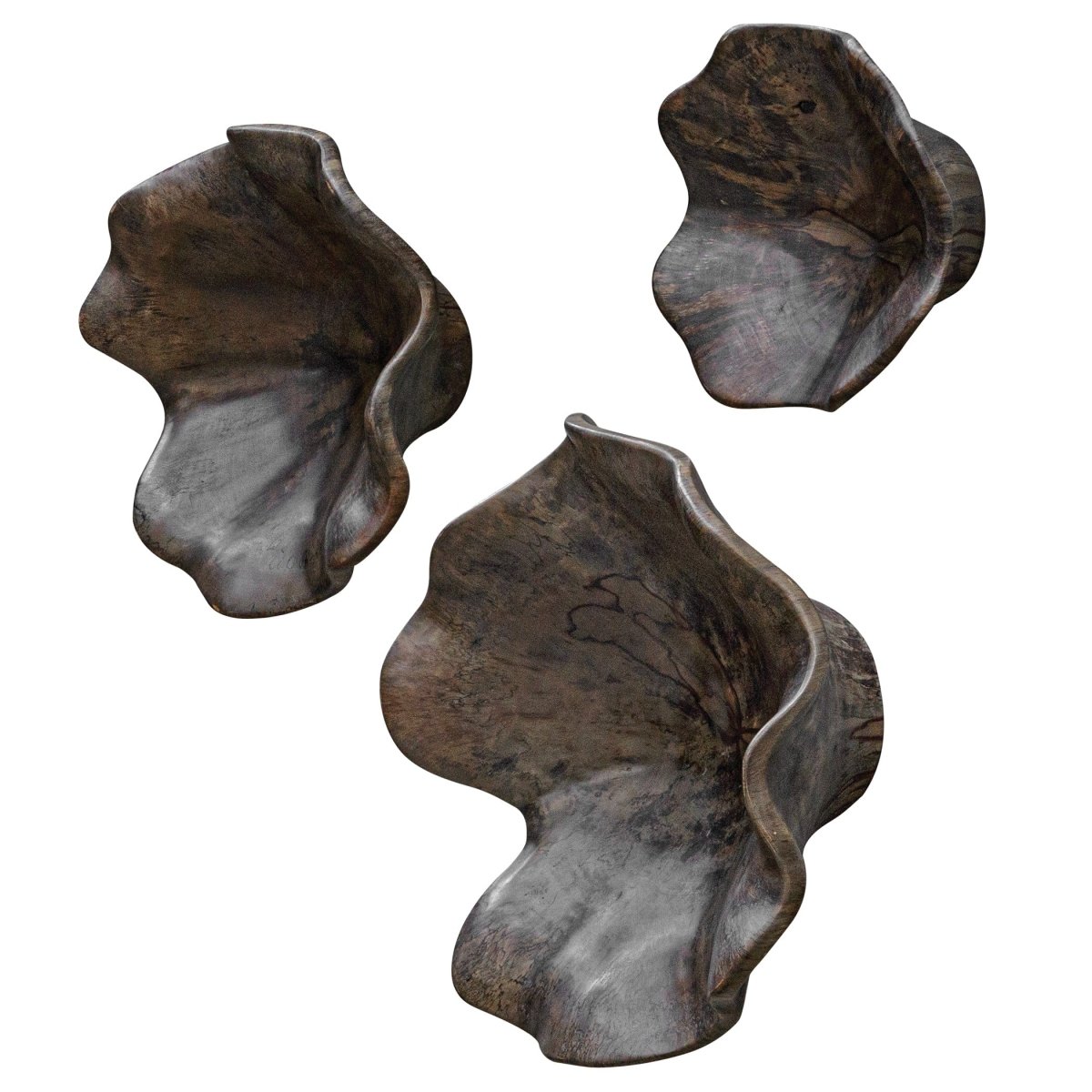 Two Wood Wall Decor In Mocha, S/3 - Uttermost - Wood Wall Decor by Modest Hut