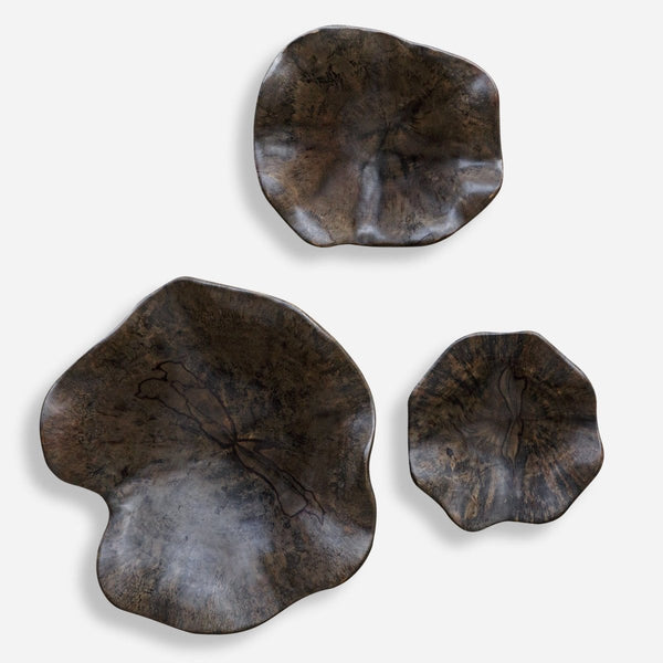 Two Wood Wall Decor In Mocha, S/3 - Uttermost - Wood Wall Decor by Modest Hut