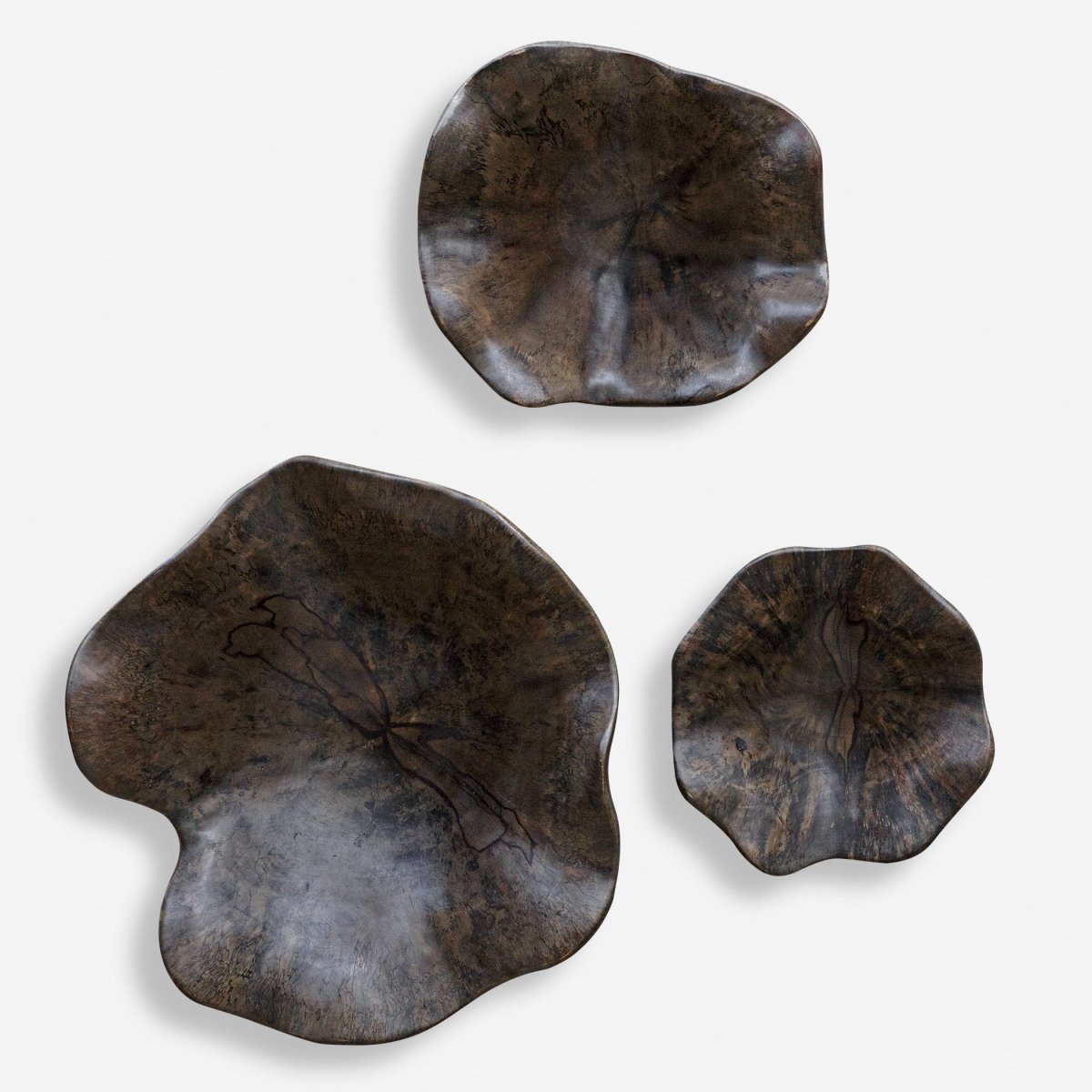 Two Wood Wall Decor In Mocha, S/3 - Uttermost - Wood Wall Decor by Modest Hut