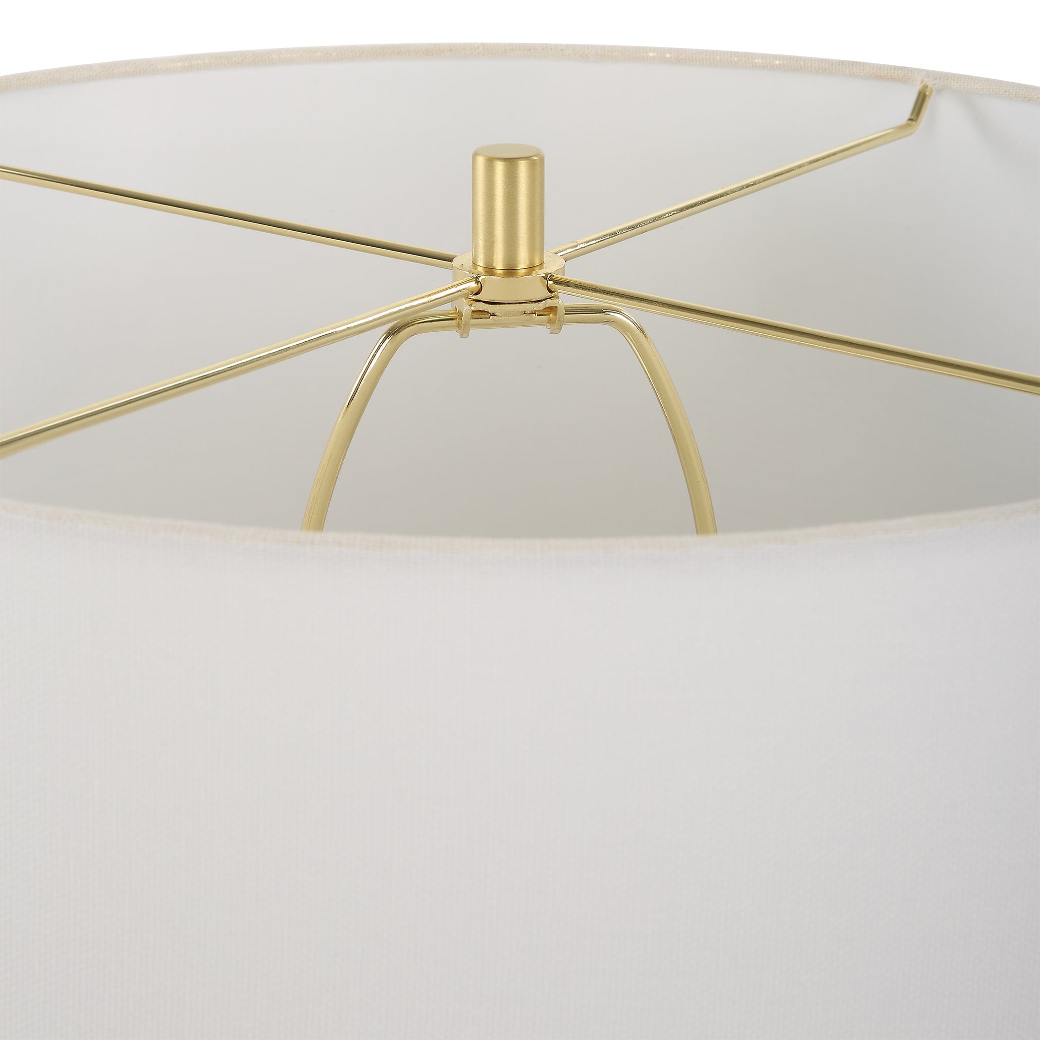 Wrenley Ridged White Table Lamp Uttermost