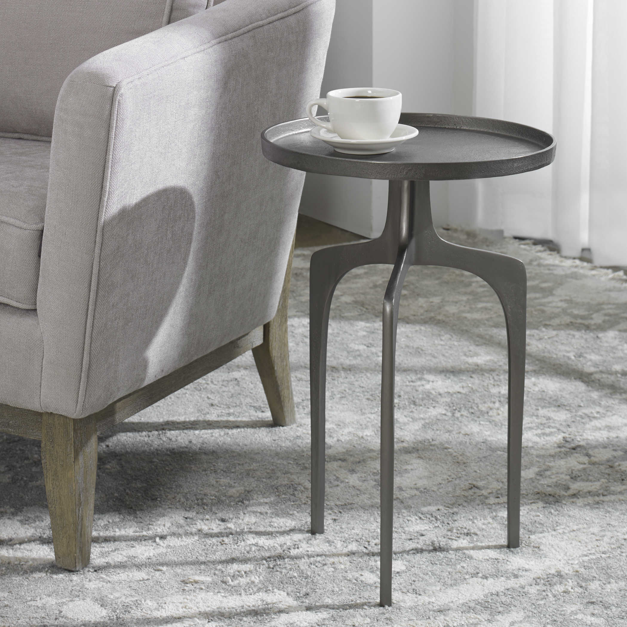 Nickle Textured Accent Table Uttermost