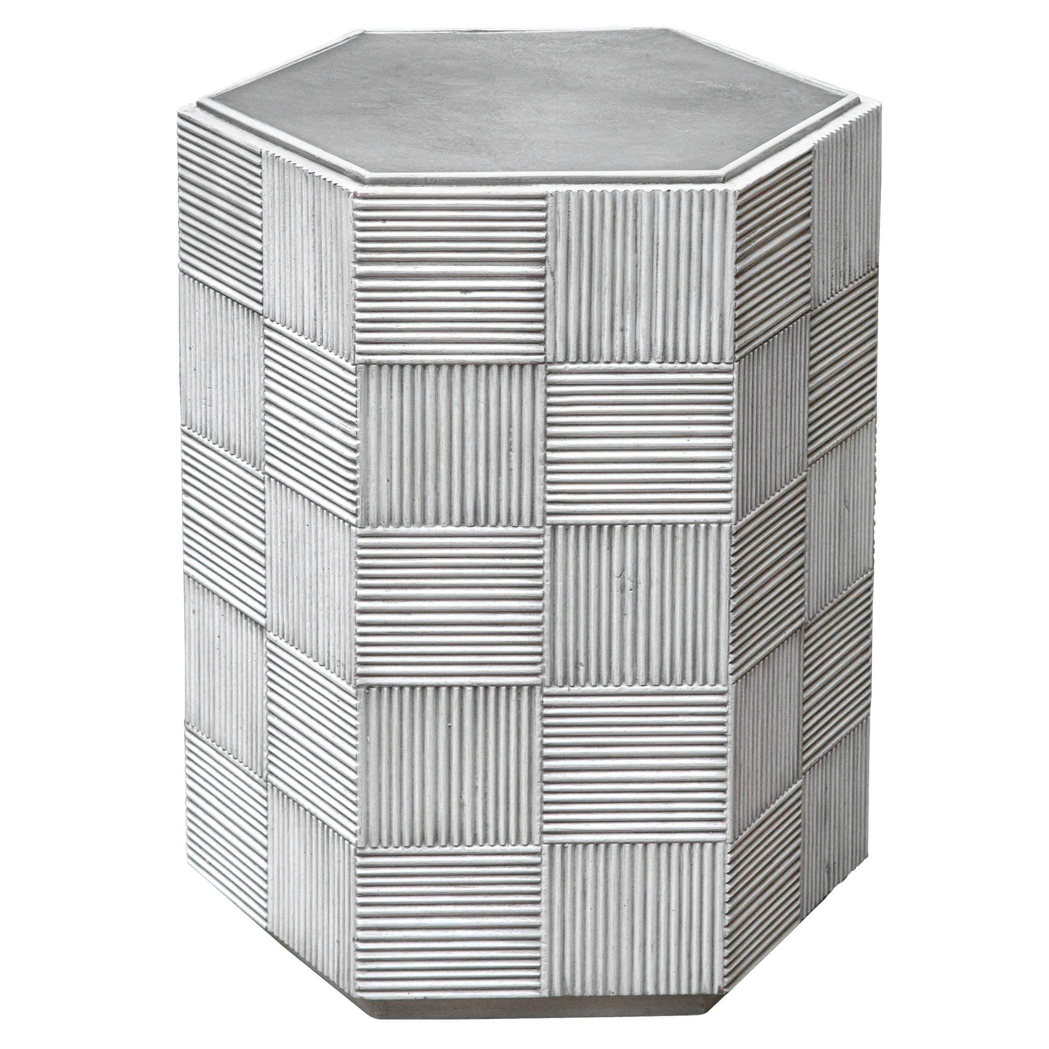 Silo Hexagonal Wooden Accent Table Uttermost