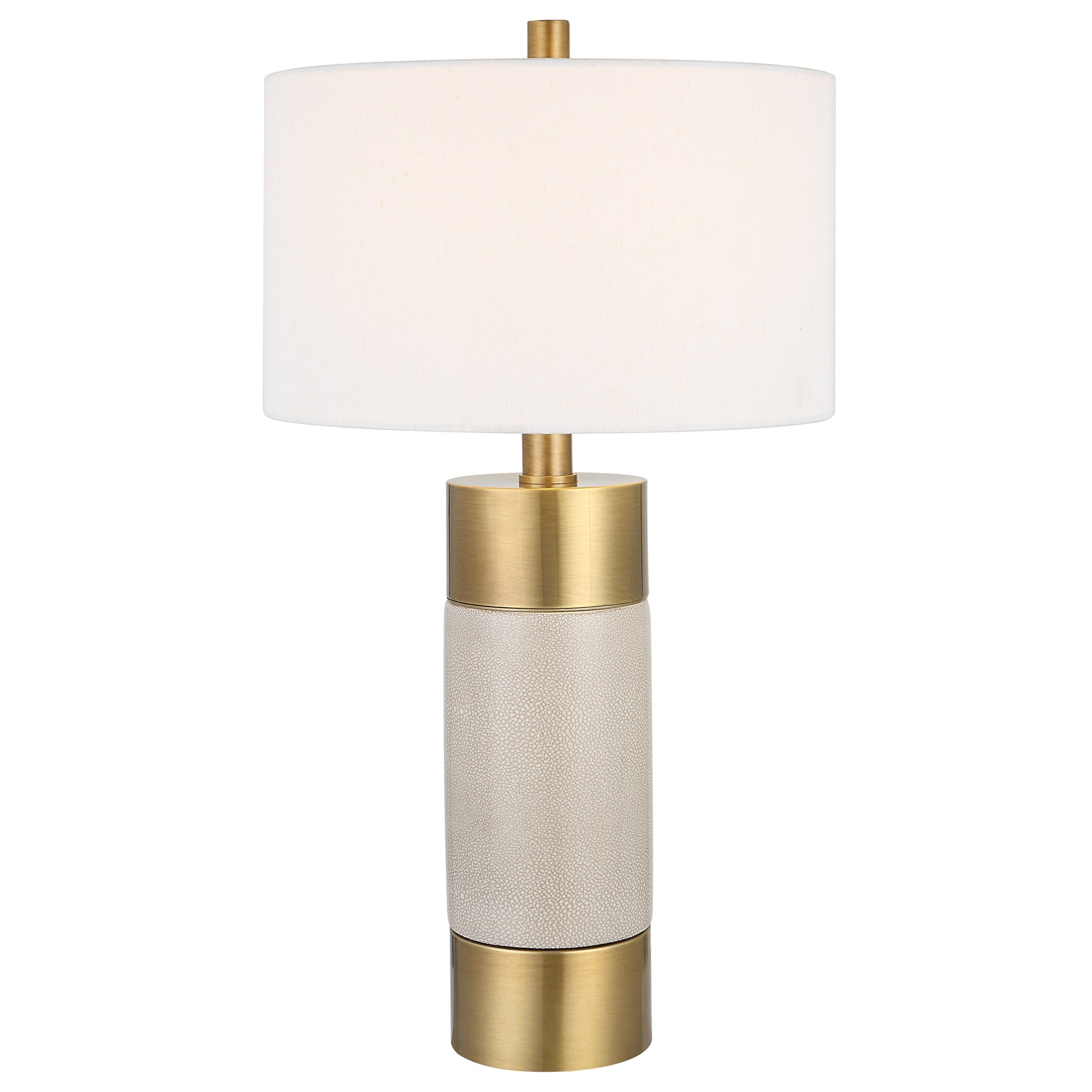 Adelia Ivory & Brass Table Lamp Uttermost