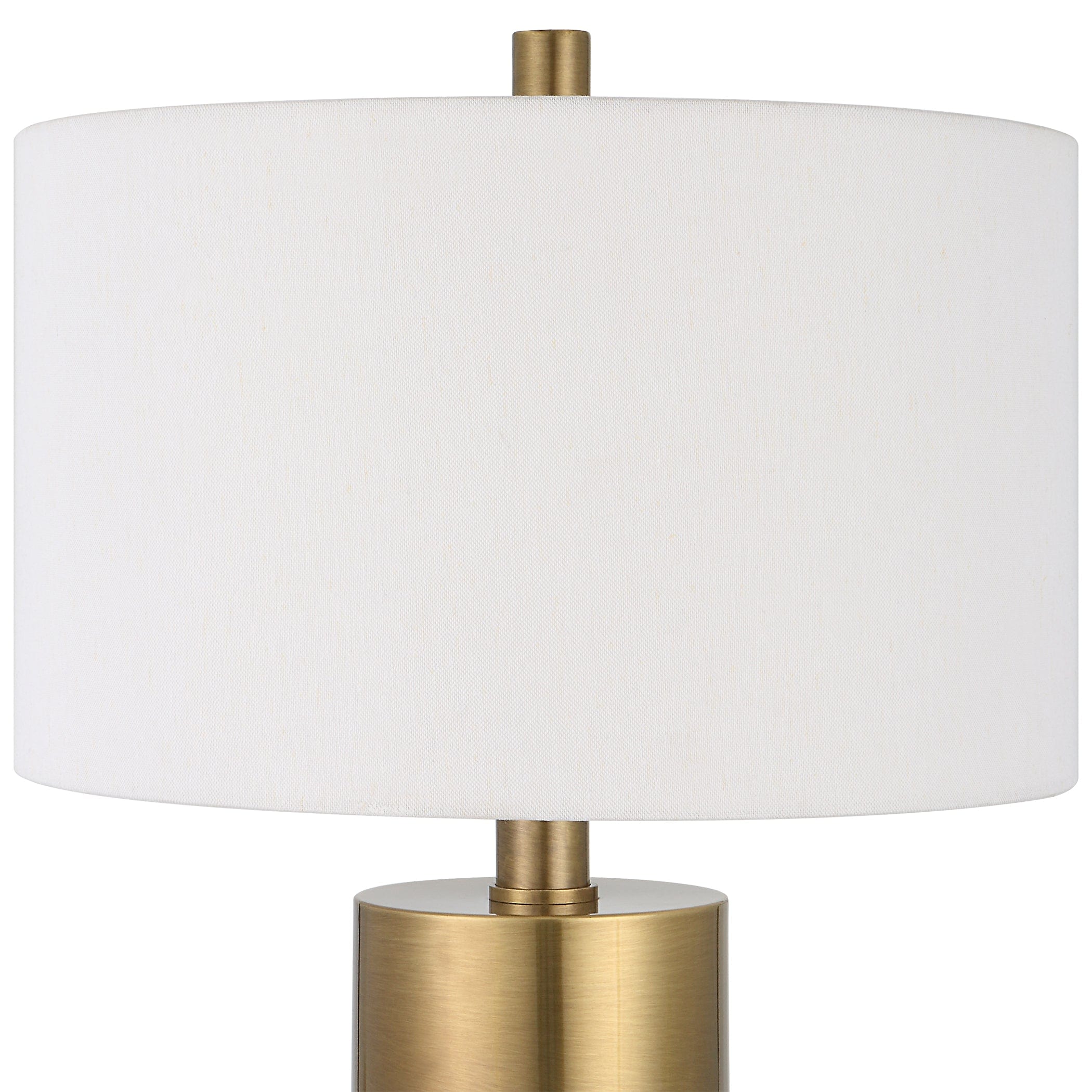 Adelia Ivory & Brass Table Lamp Uttermost