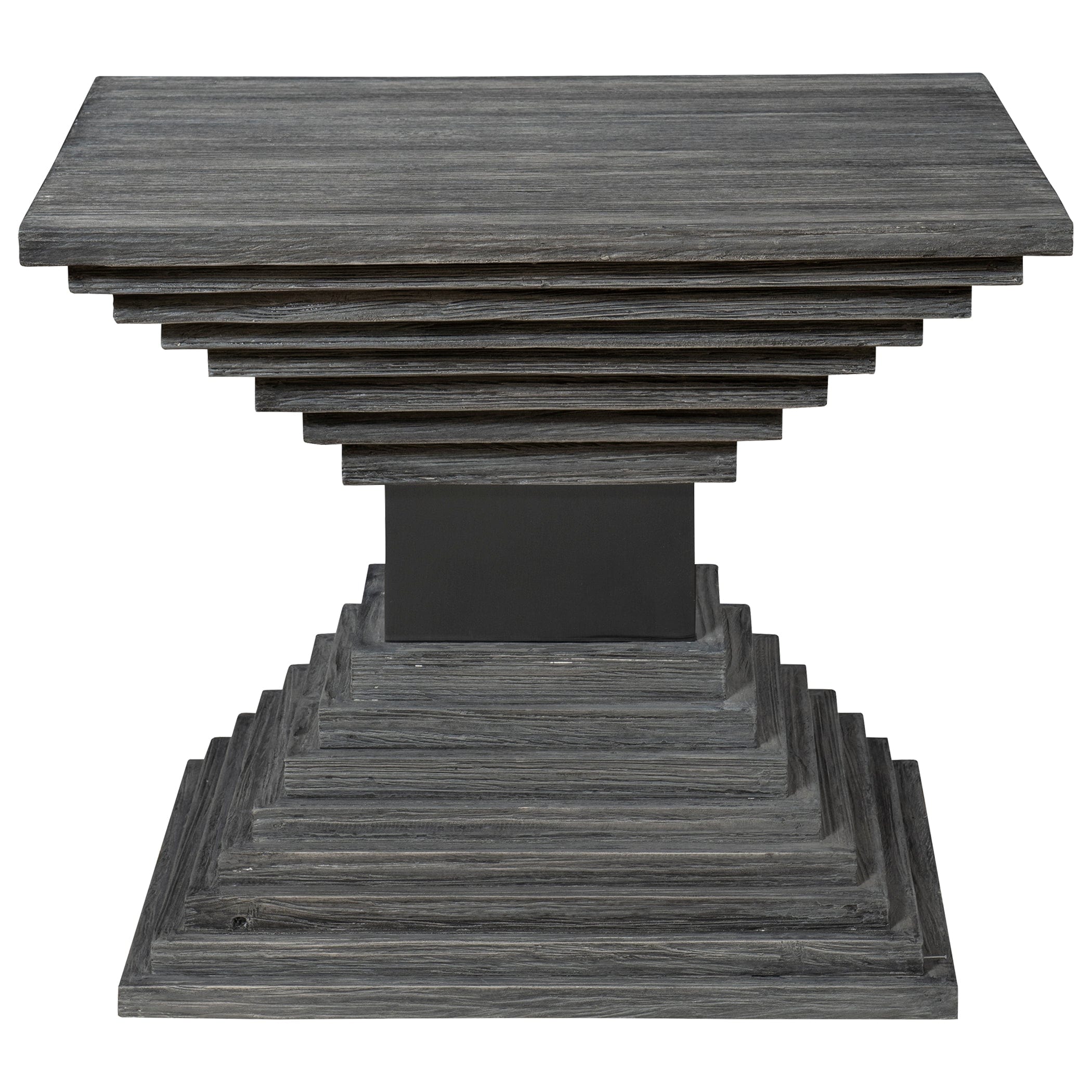 Andes Wooden Geometric Accent Table Uttermost