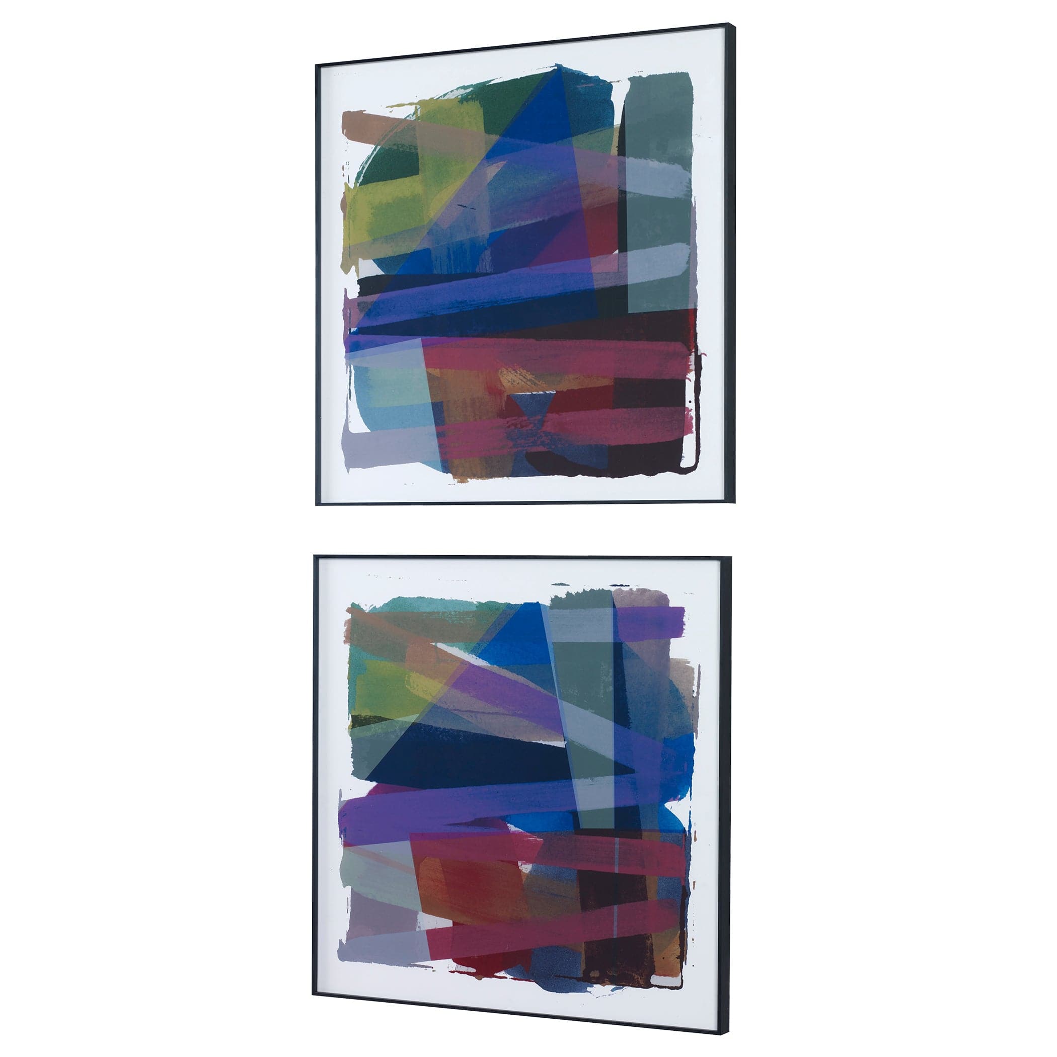 Vivacious Abstract Framed Prints, Set/2 Uttermost
