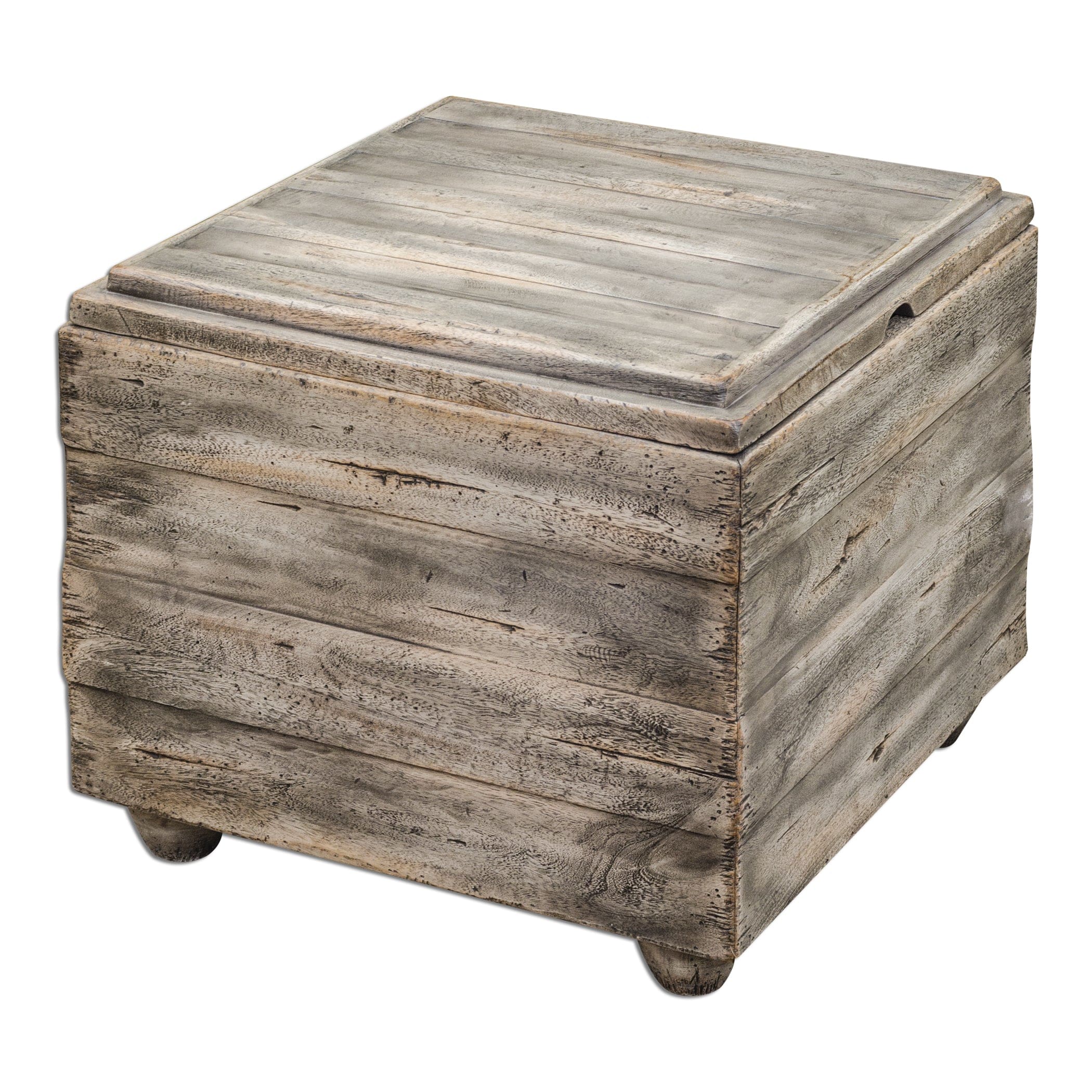 Avner Wooden Cube Table Uttermost