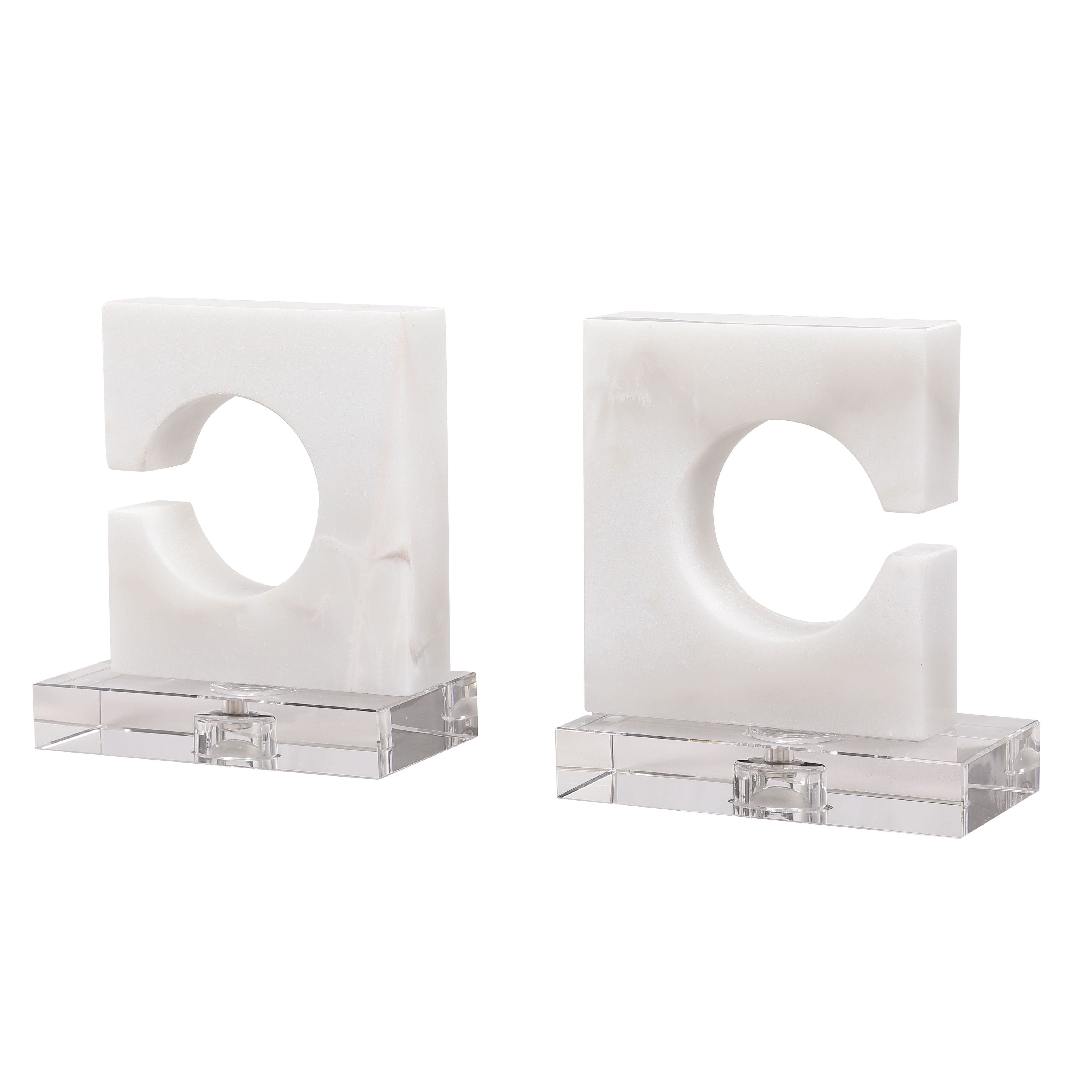 Clarin White & Gray Bookends (S/2) Uttermost