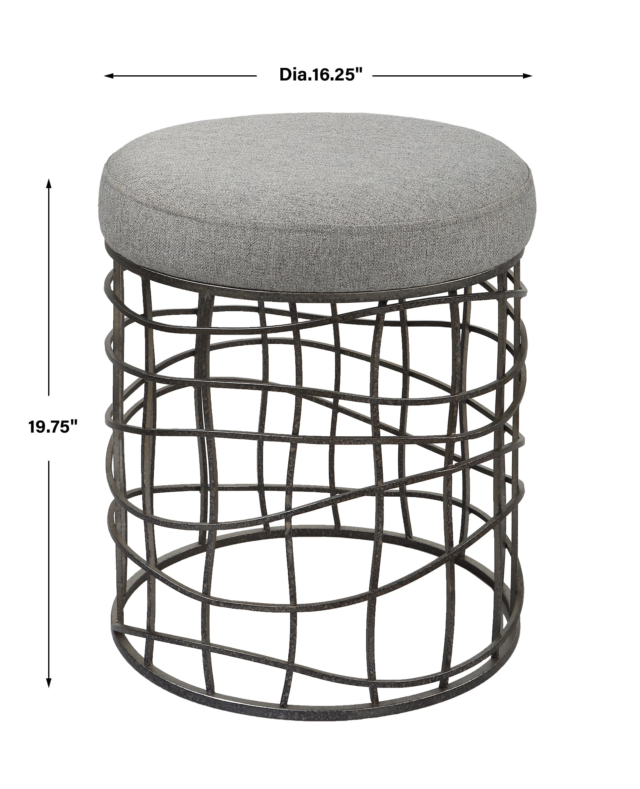 Carnival Iron Round Accent Stool Uttermost