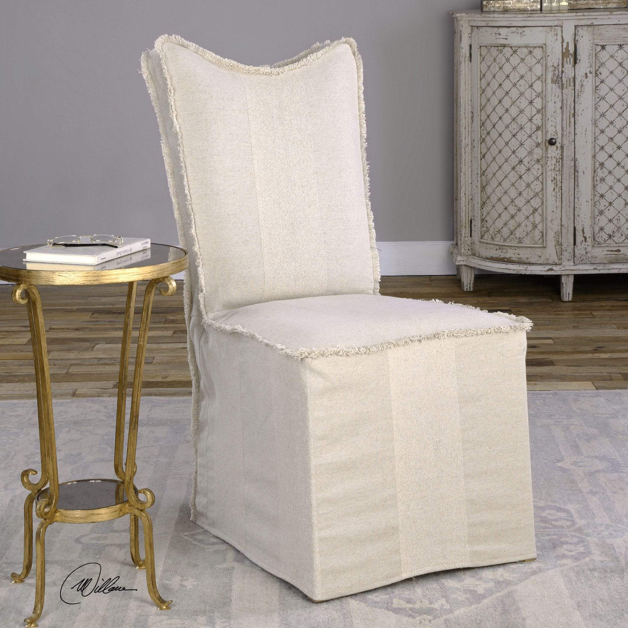 Leno Armless Dining Chairs (S/2) Uttermost