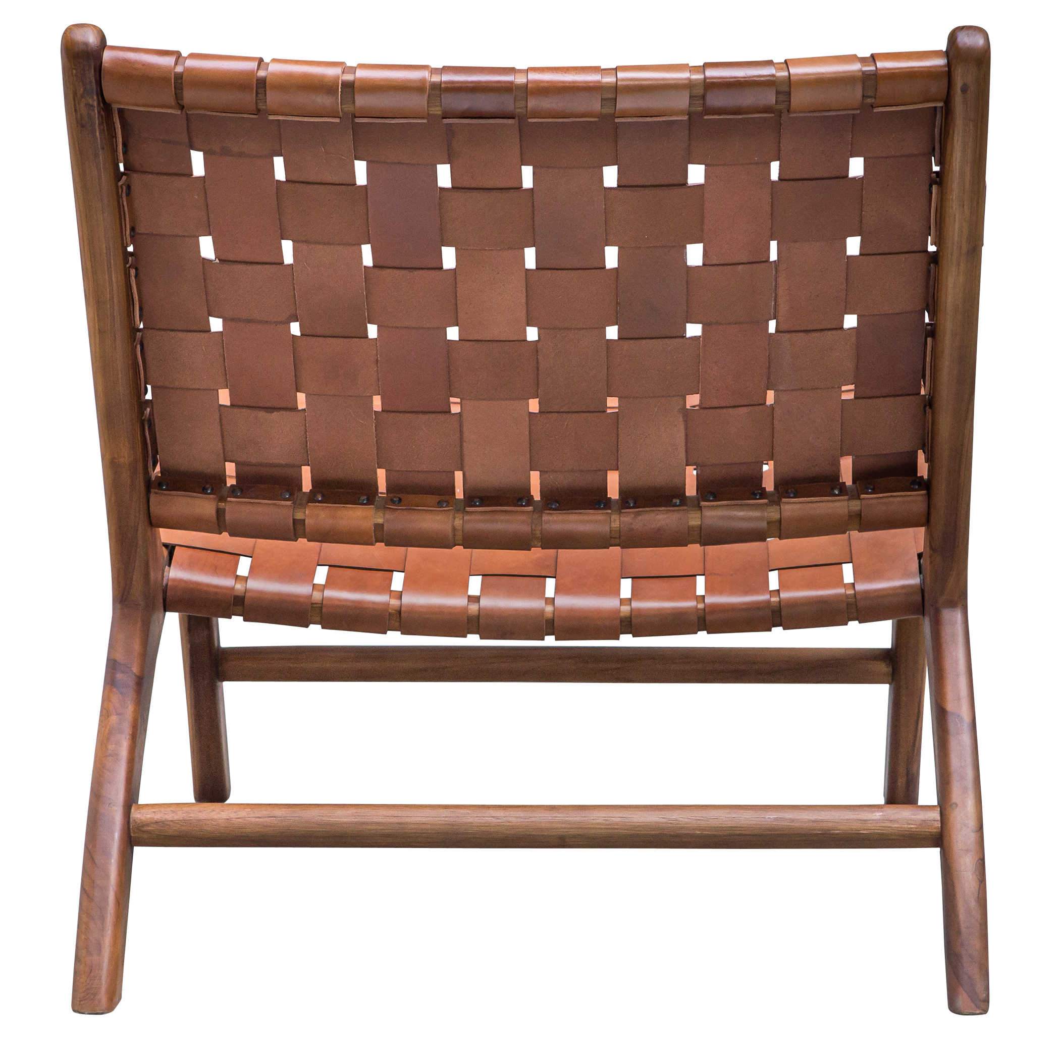 Plait Woven Leather Accent Chair Uttermost