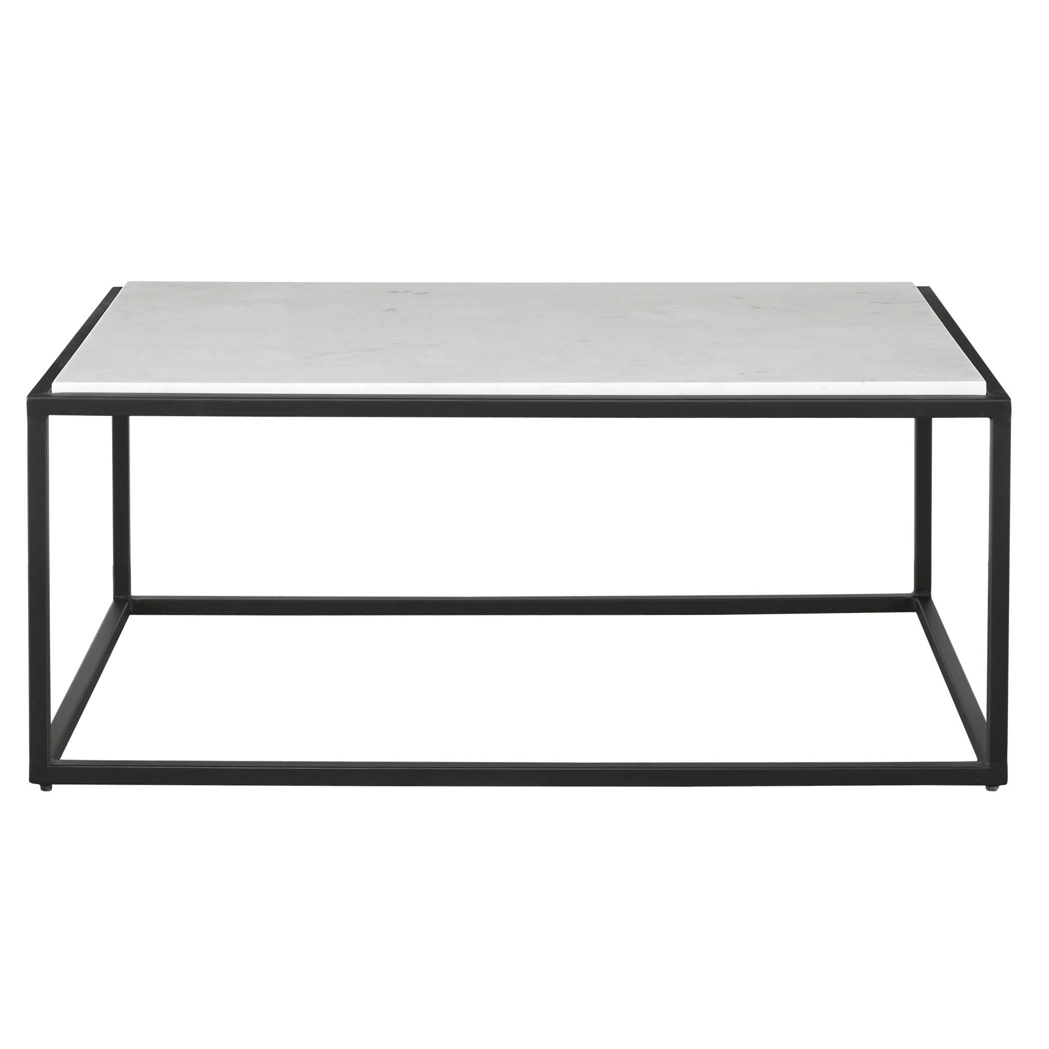 Vola Modern White Marble Coffee Table Uttermost