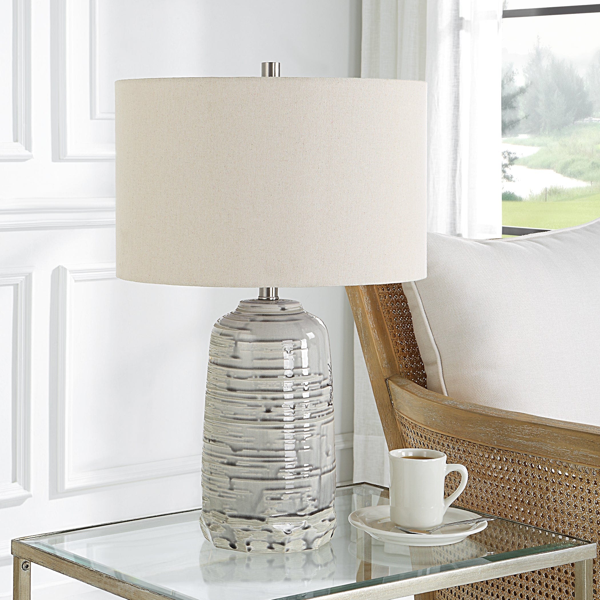 Cyclone Ivory Table Lamp Uttermost