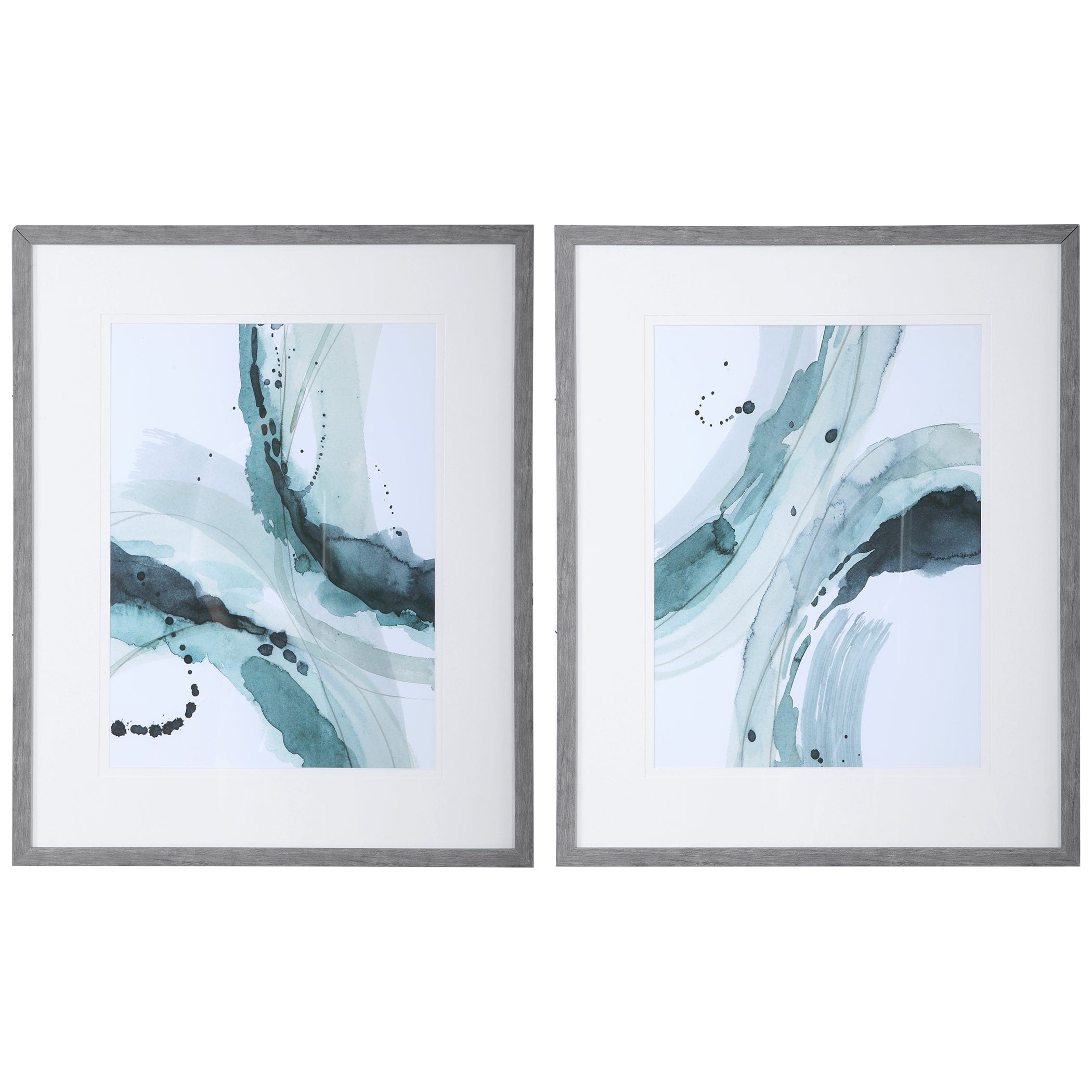Depth Abstract Watercolor Prints, S/2 Uttermost
