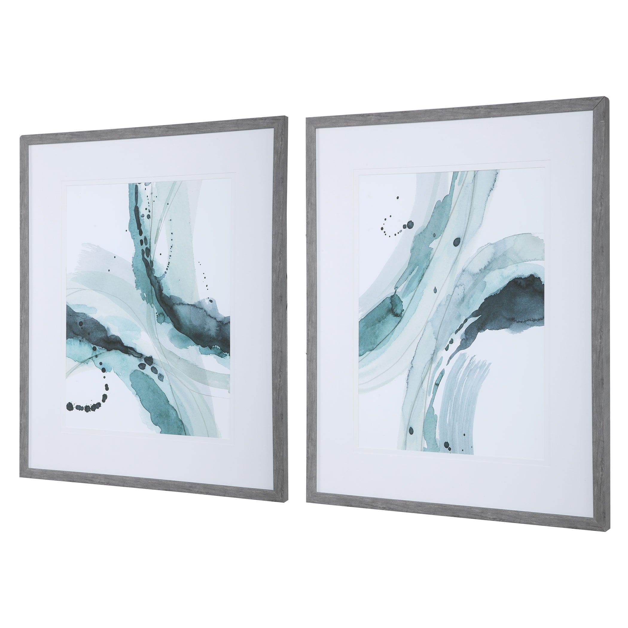 Depth Abstract Watercolor Prints, S/2 Uttermost