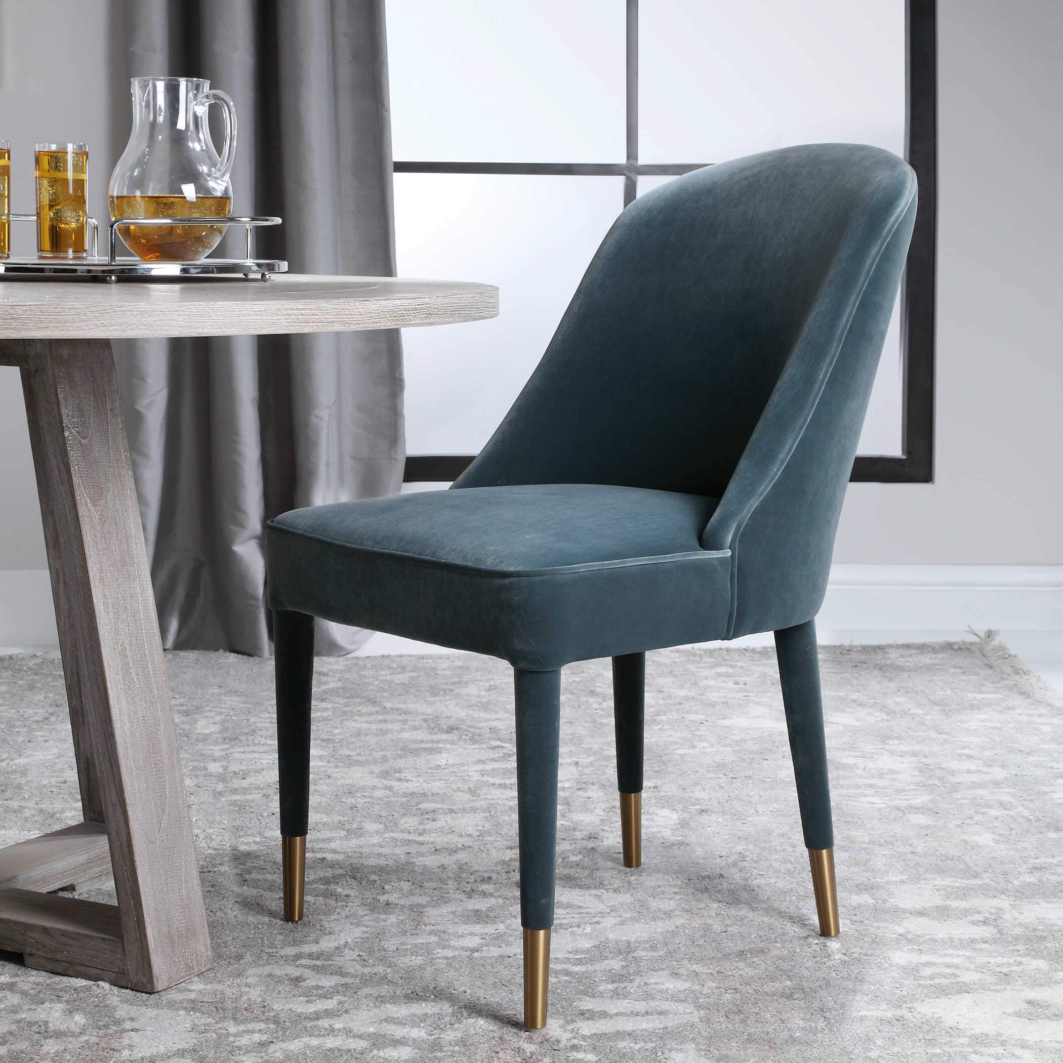 Brie Blue Dining Chairs (S/2) Uttermost