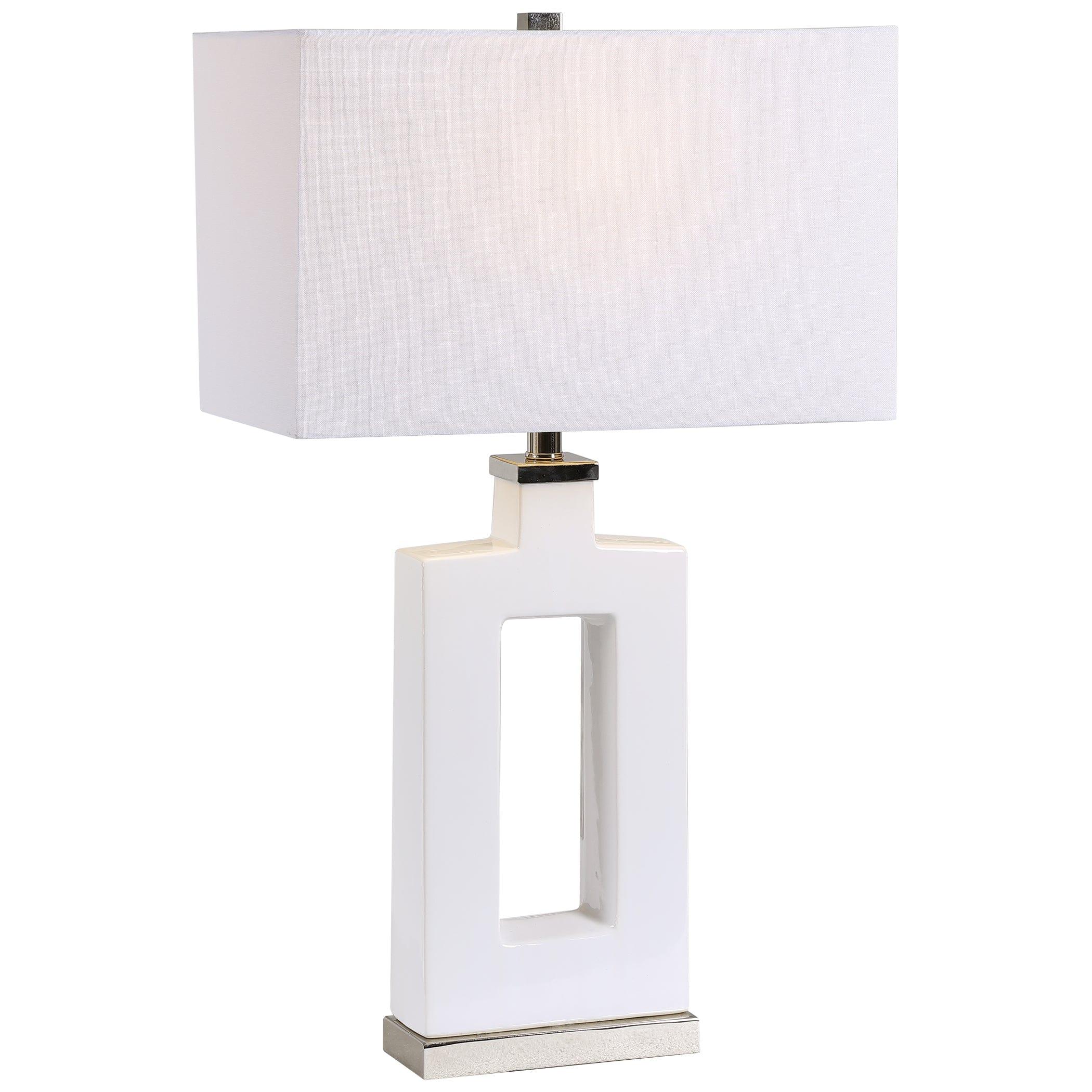 Entry Modern White Table Lamp Uttermost