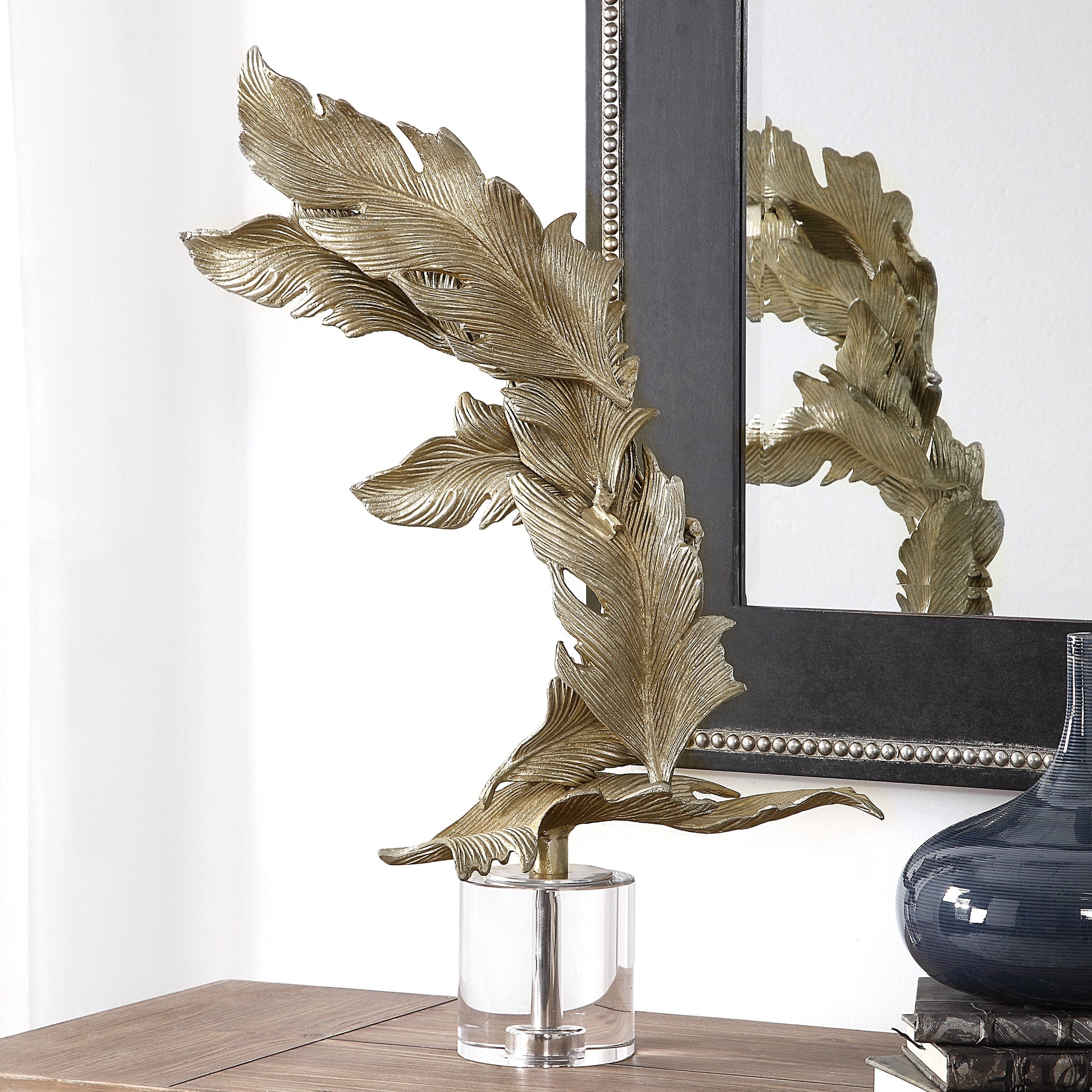 Fall Leaves Champagne Sculpture Uttermost