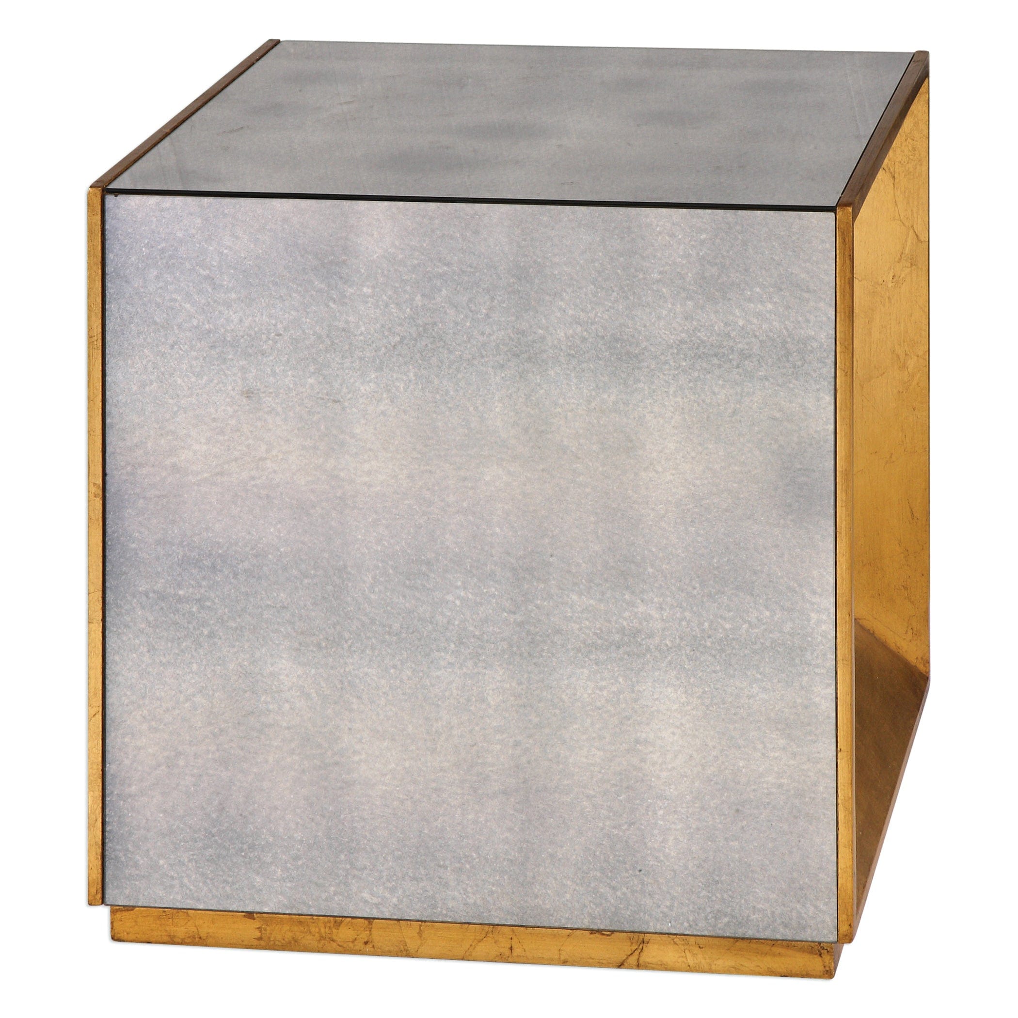 Flair Gold Cube Table Uttermost