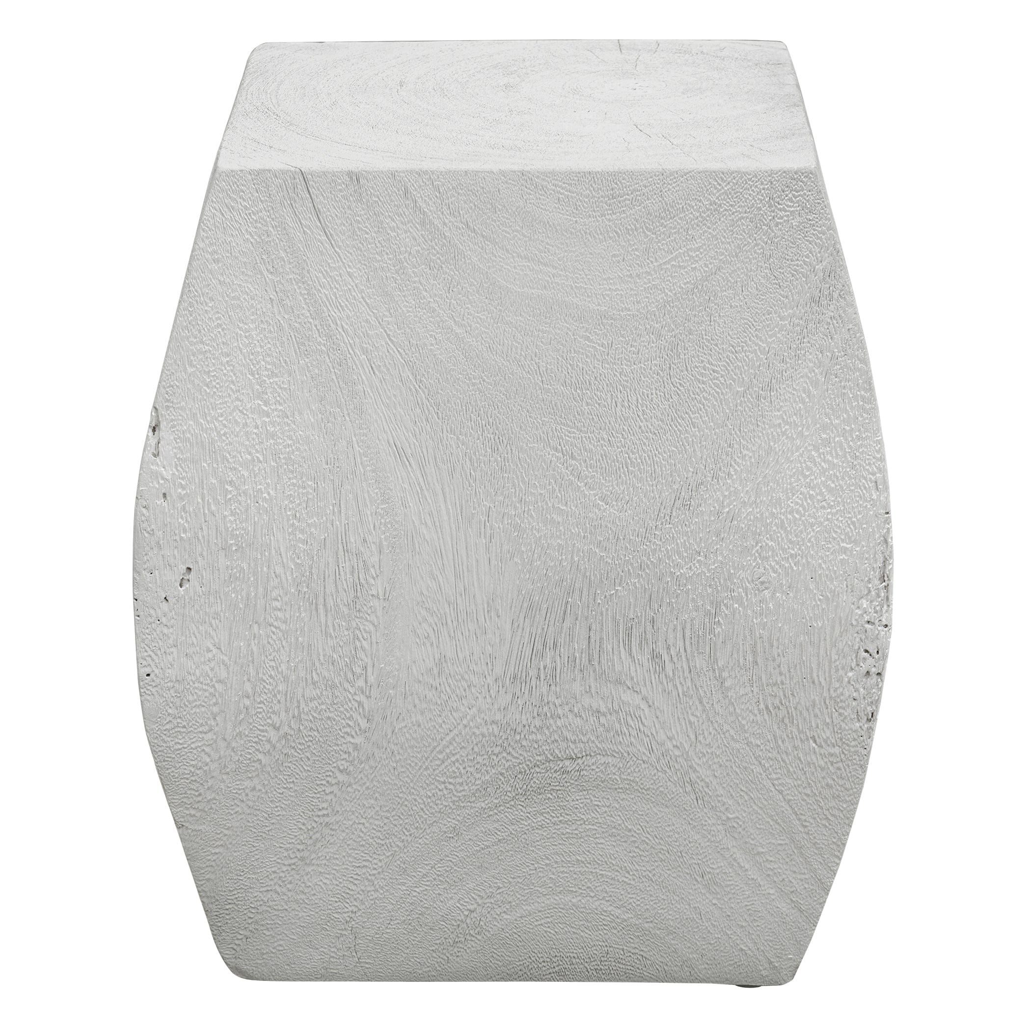 Grove Ivory Wooden Accent Stool Uttermost