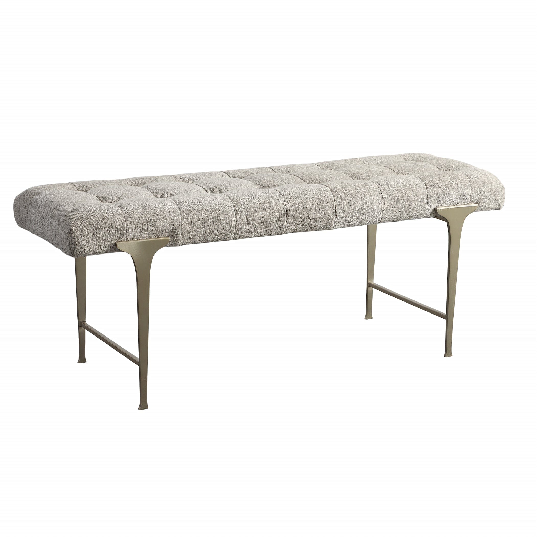 Imperial Upholstered Gray Bench Uttermost