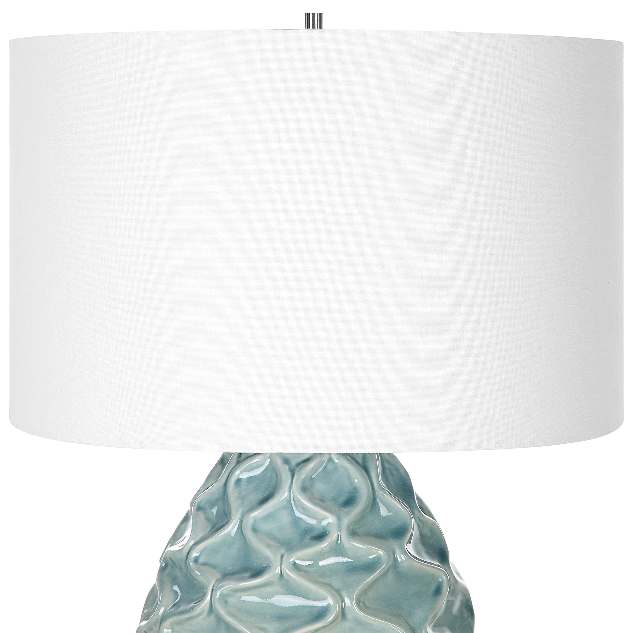 Laced Up Sea Foam Glass Table Lamp Uttermost