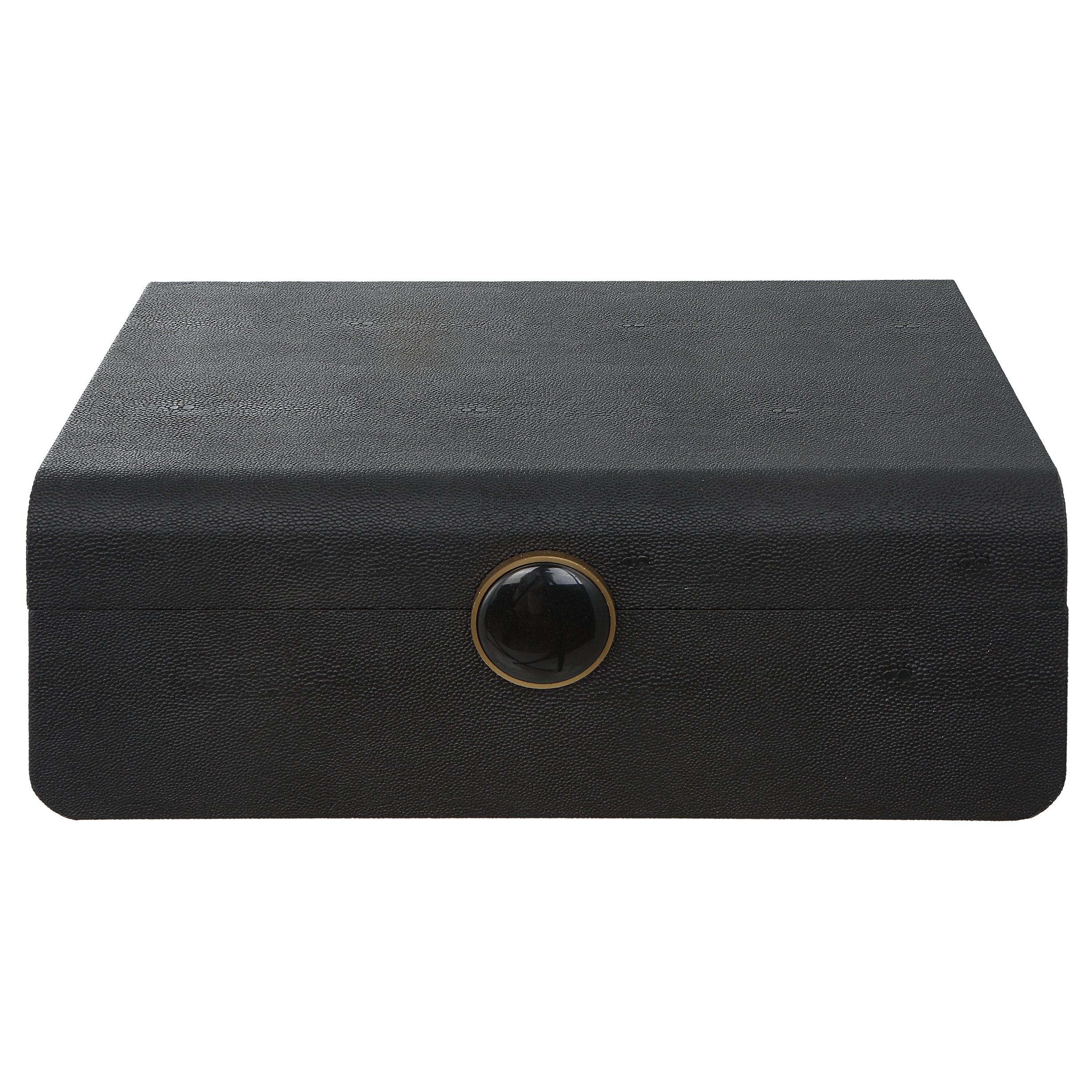 Lalique Black Shagreen Box Uttermost