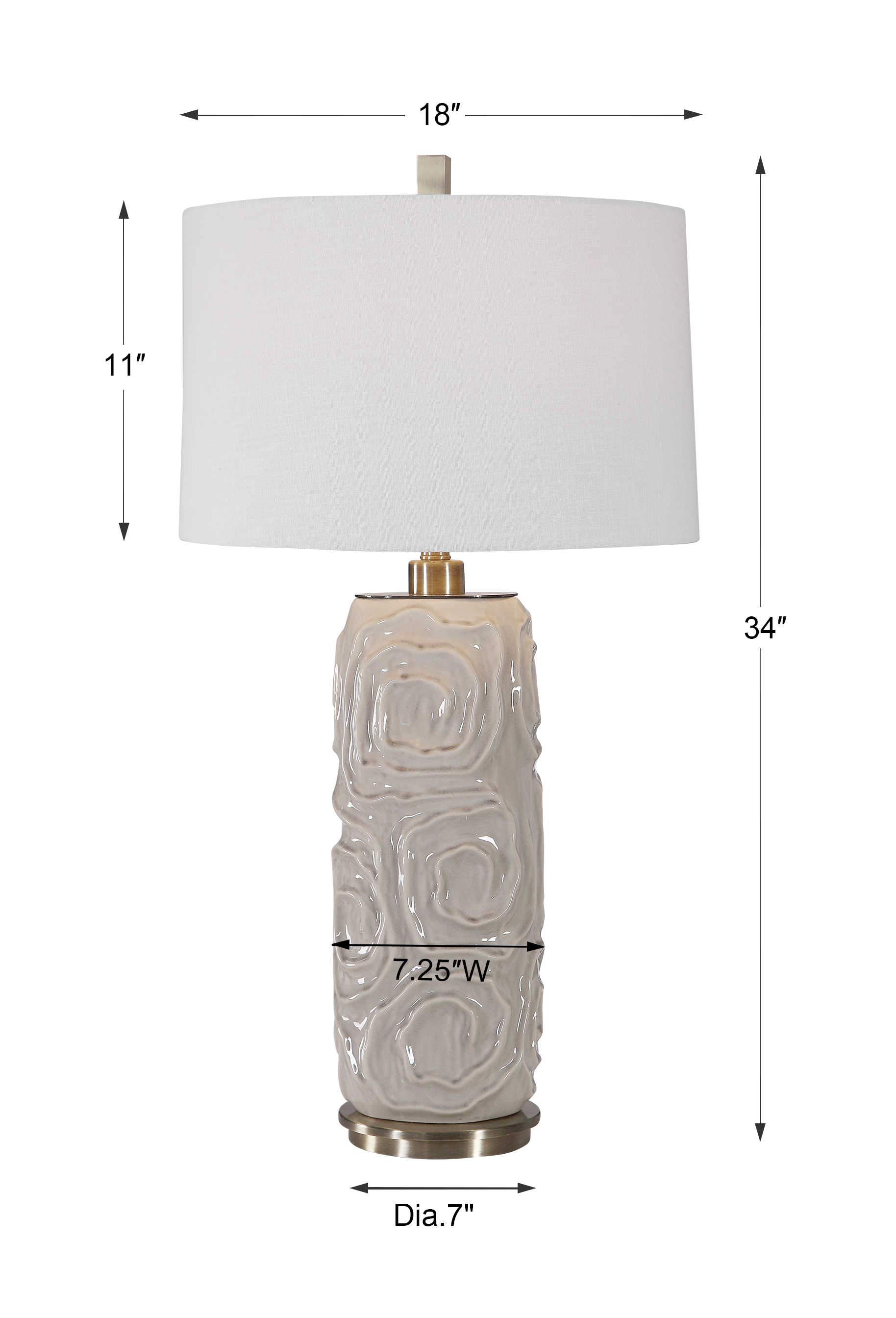 Zade Warm Gray Table Lamp Uttermost