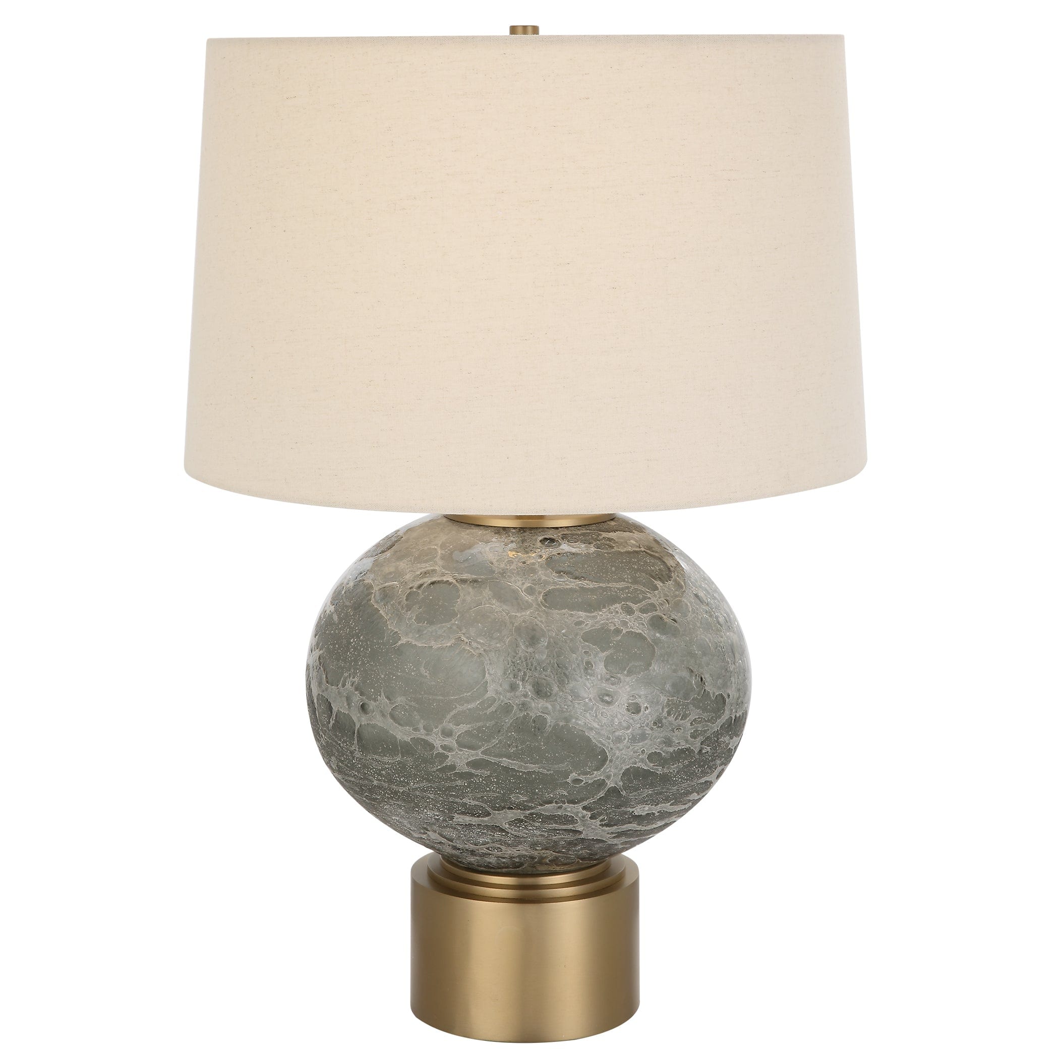 Lunia Gray Glass Table Lamp Uttermost