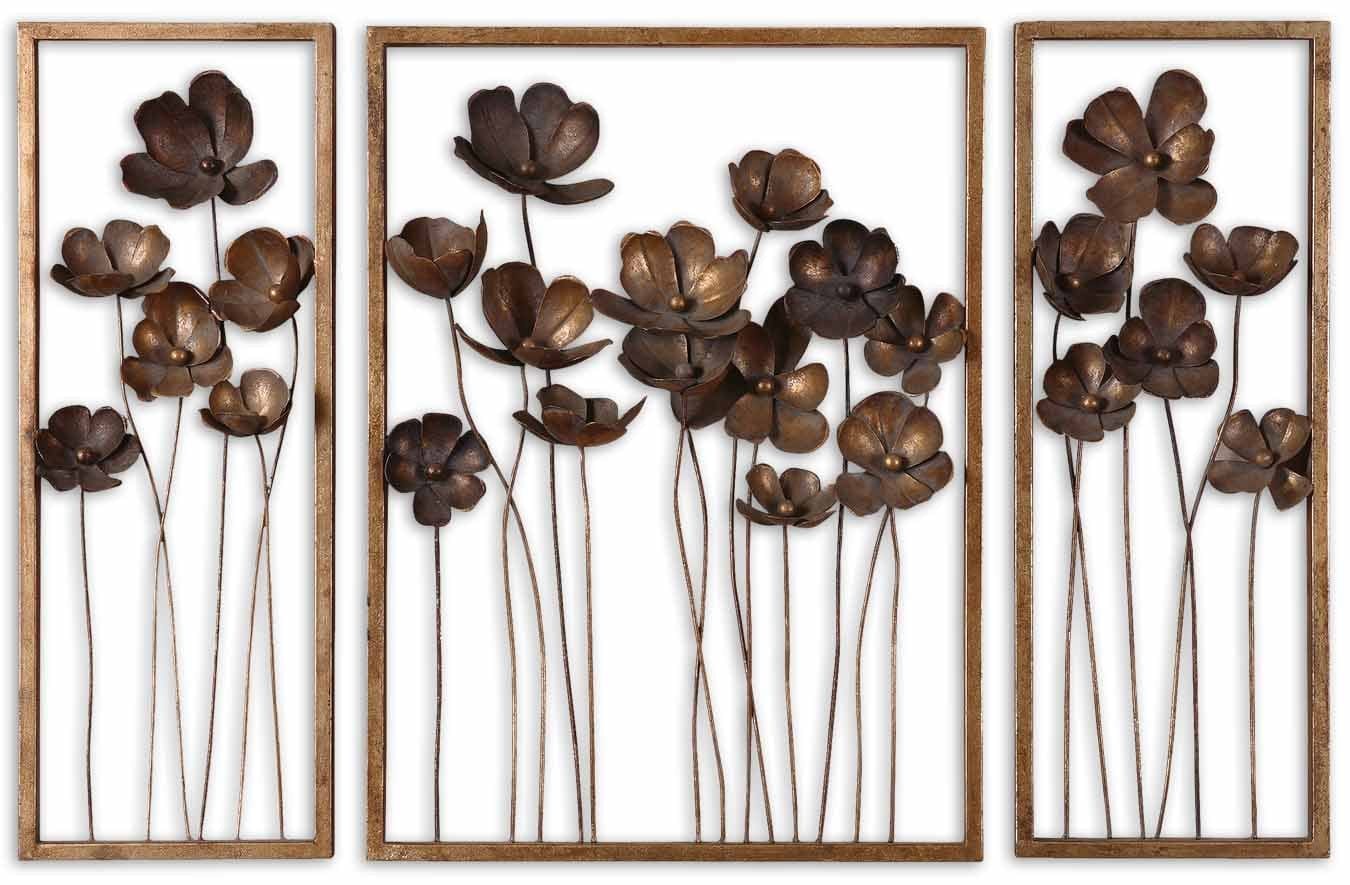 Metal Tulips Wall Art Set/3 Uttermost