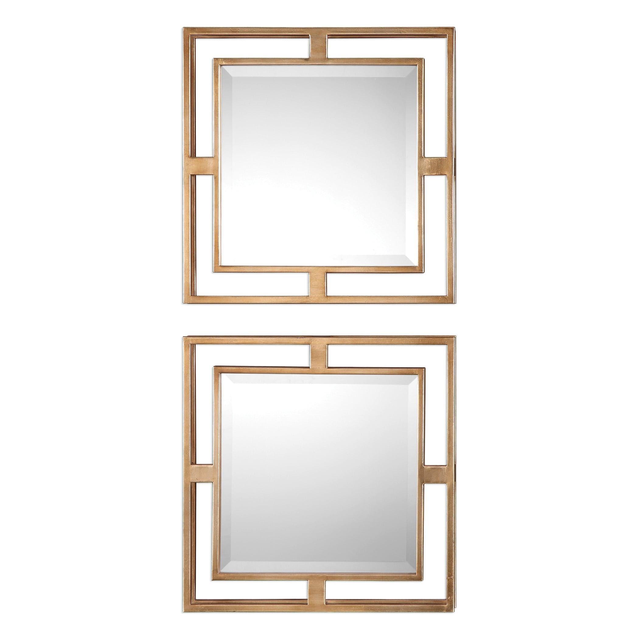 Allick Gold Square Mirrors S/2 Uttermost