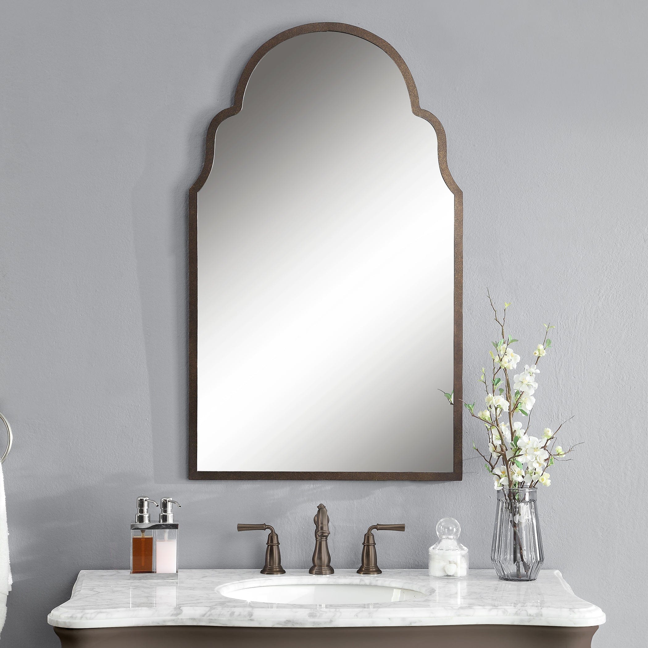 Brayden Bronze Arch Mirror Uttermost