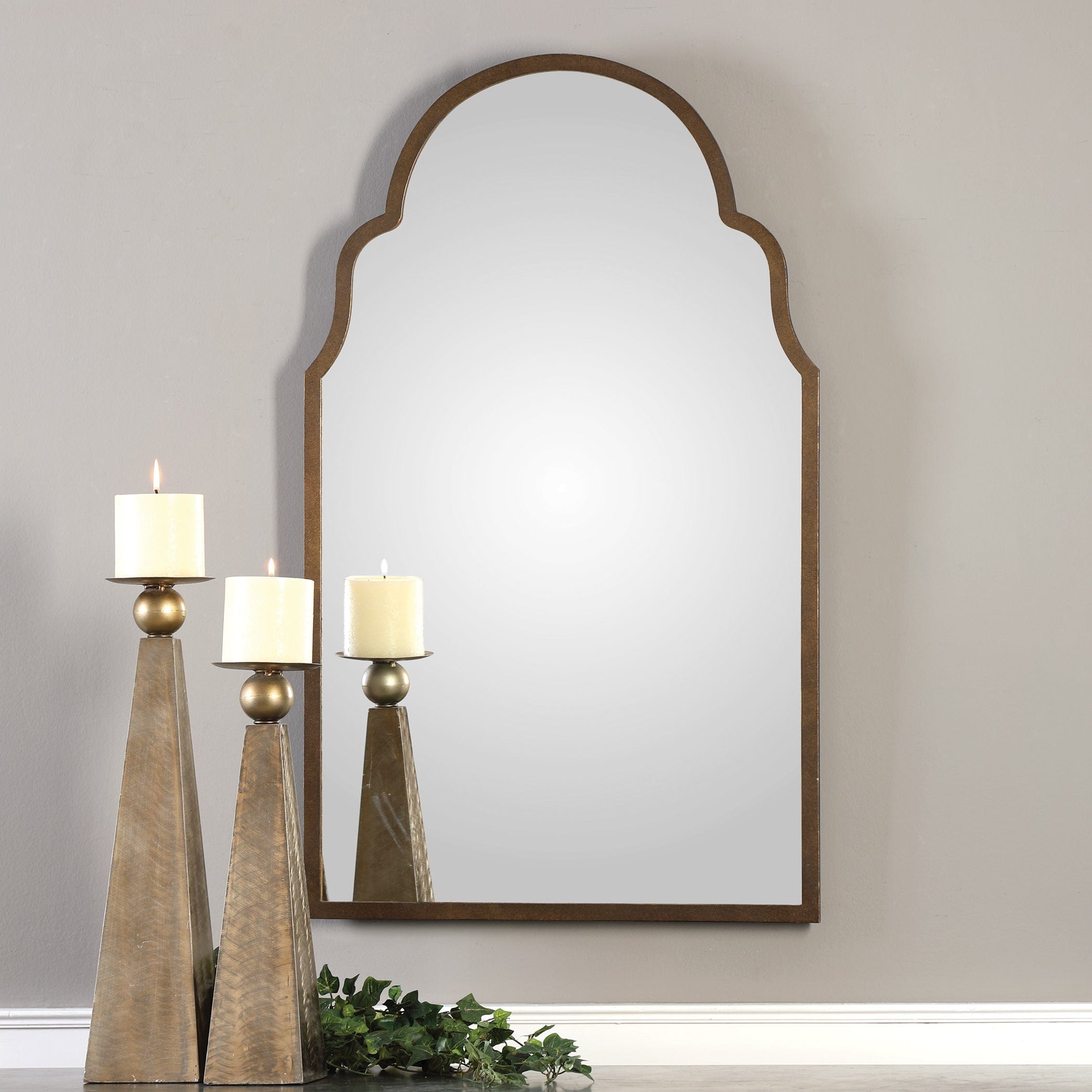 Brayden Bronze Arch Mirror Uttermost