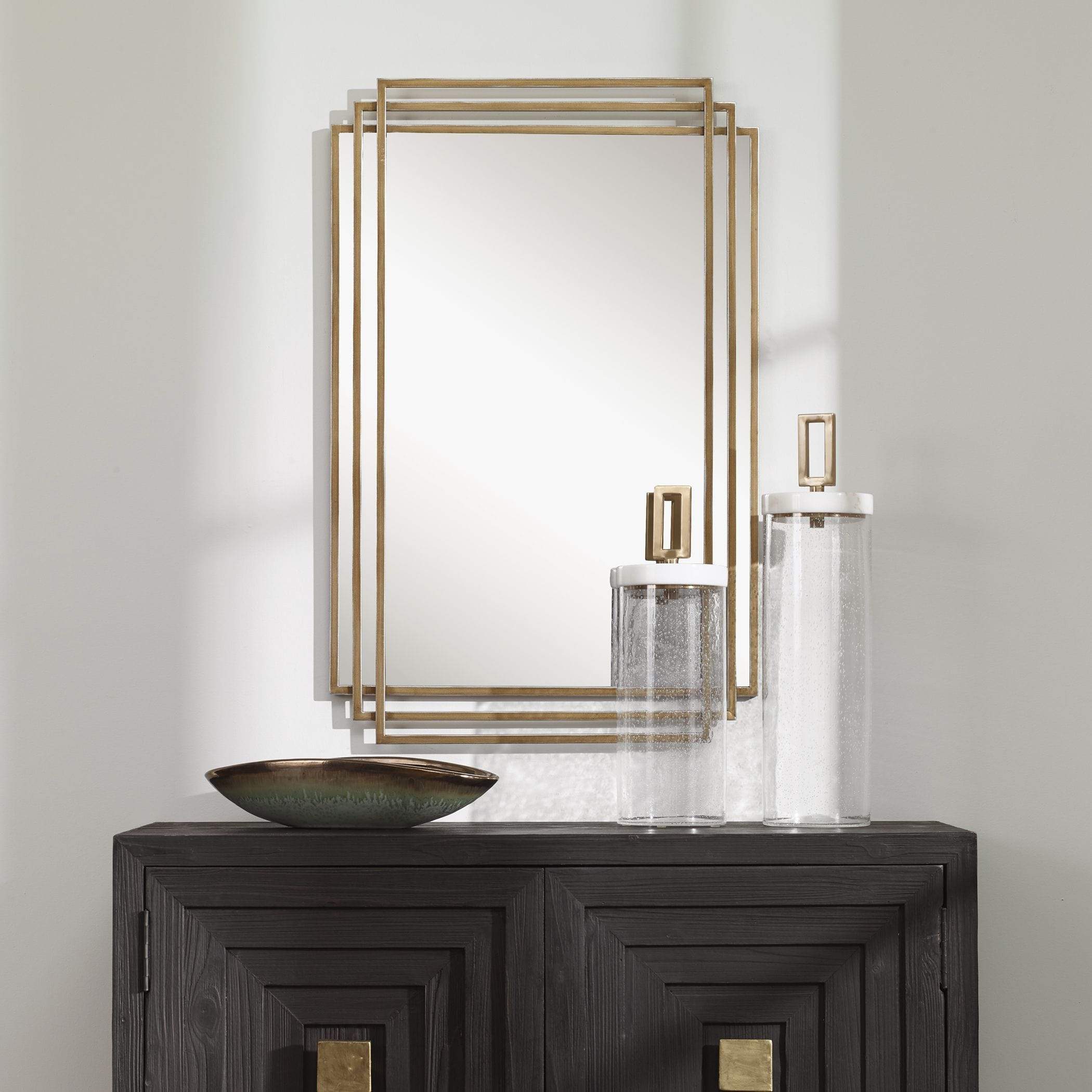 Amherst Brushed Gold MIrror Uttermost