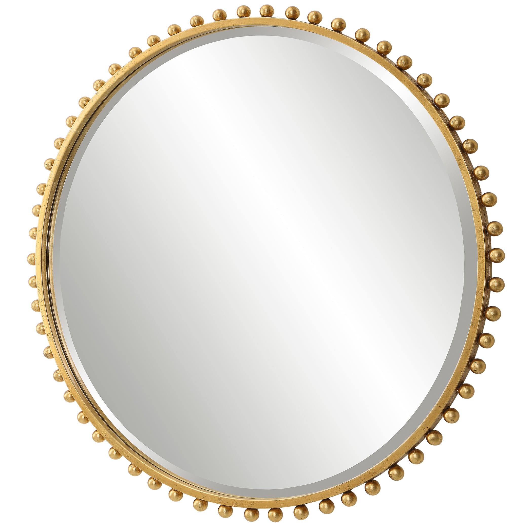 Taza Gold Round Mirror Uttermost