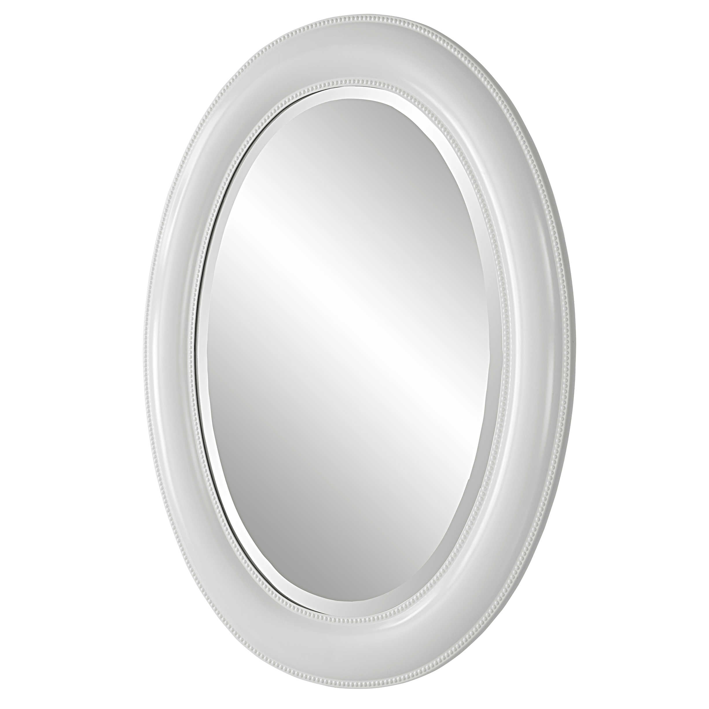 White Oval Mirror Uttermost