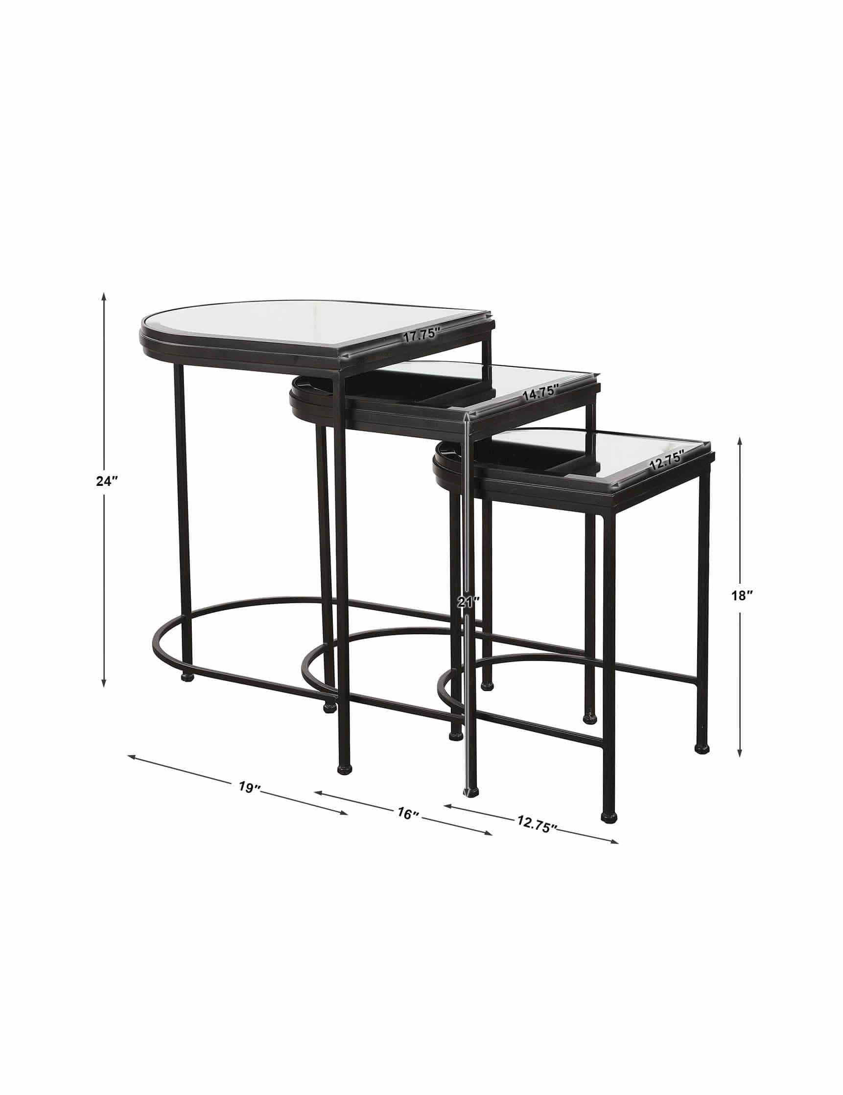 India Iron Nesting Tables Uttermost