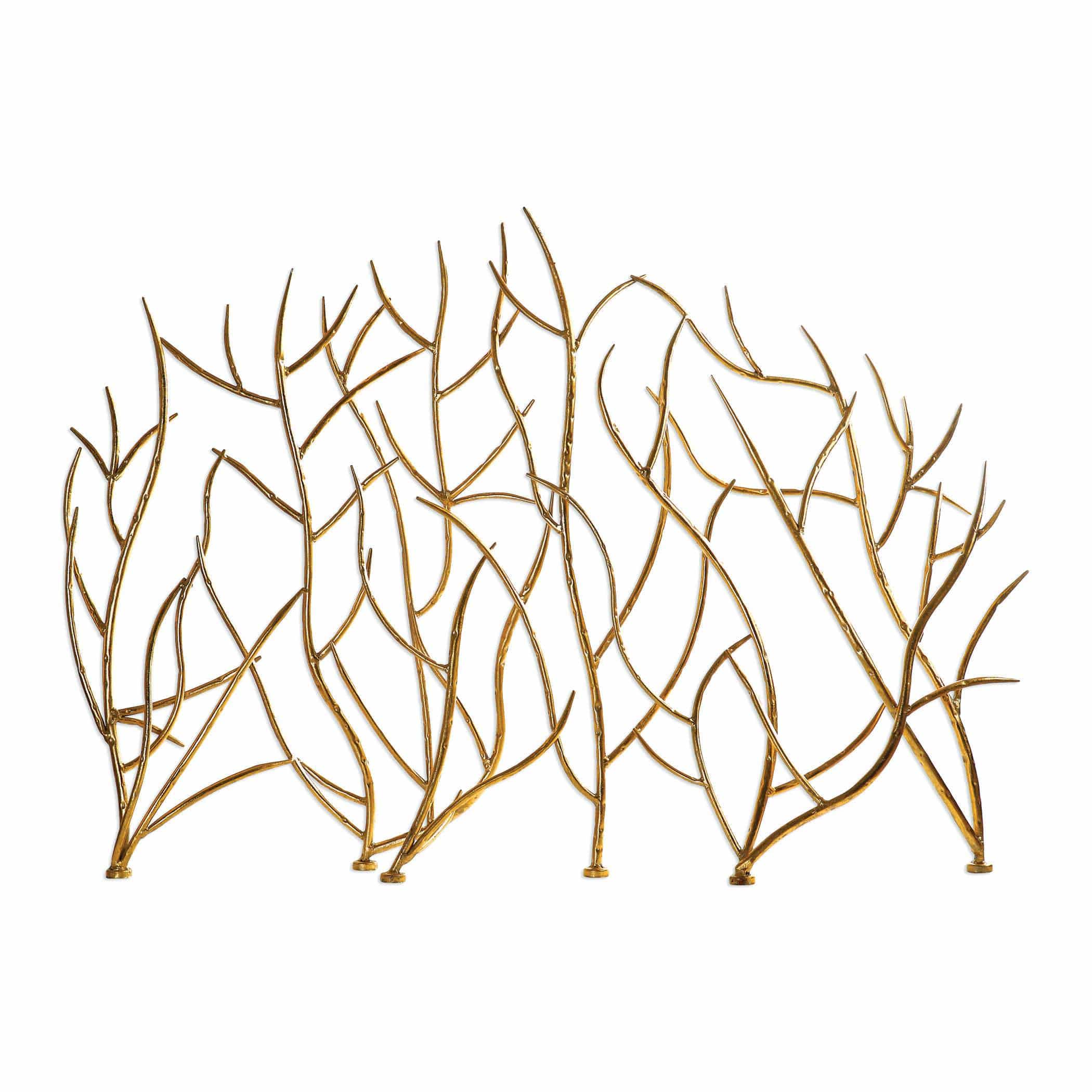 Gold Branches Fireplace Screen Uttermost