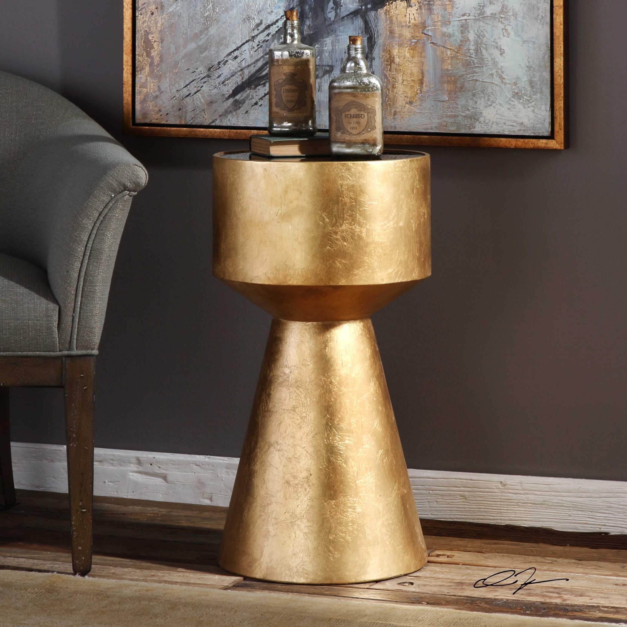Veira Gold Accent Table Uttermost