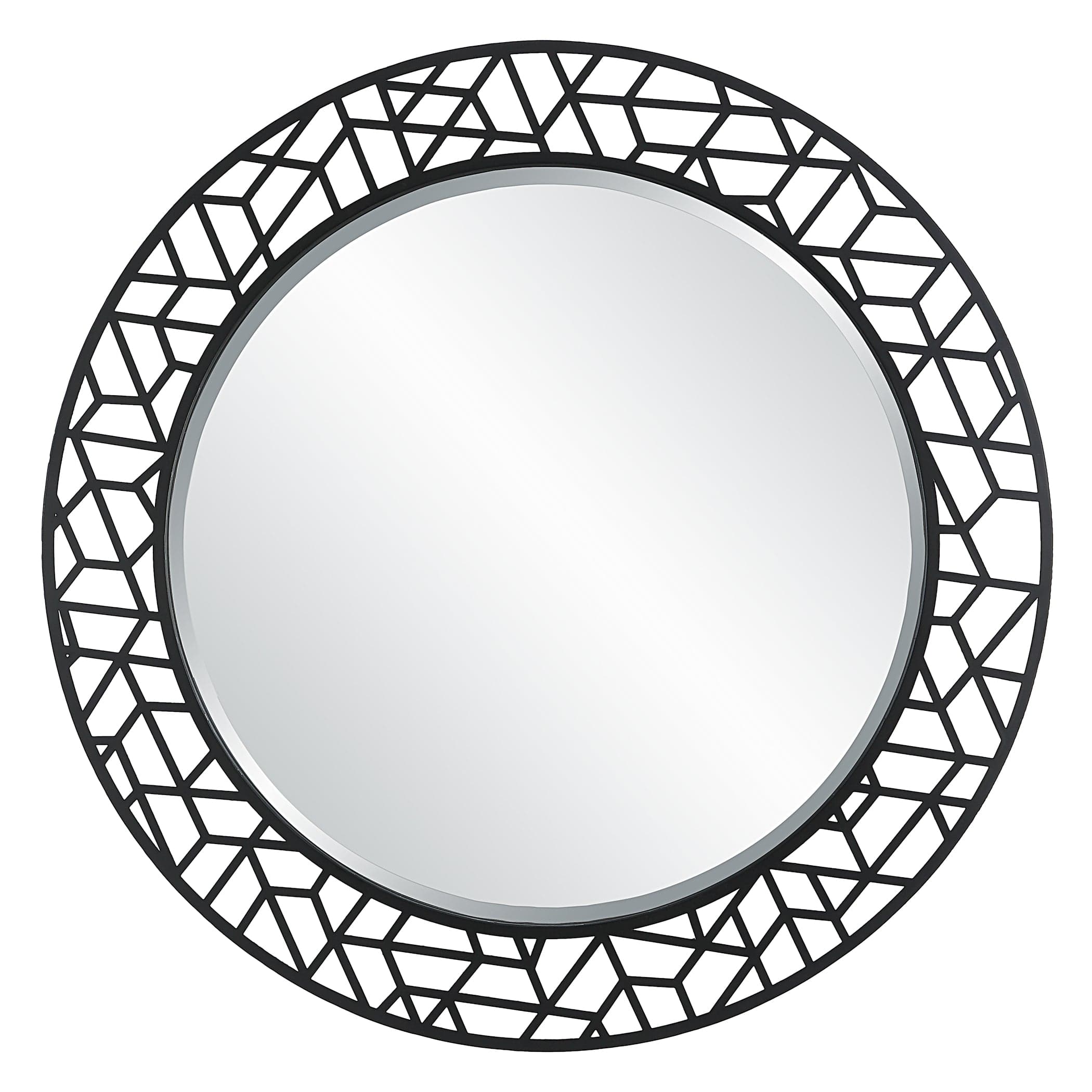 Mosaic Metal Round Mirror Uttermost