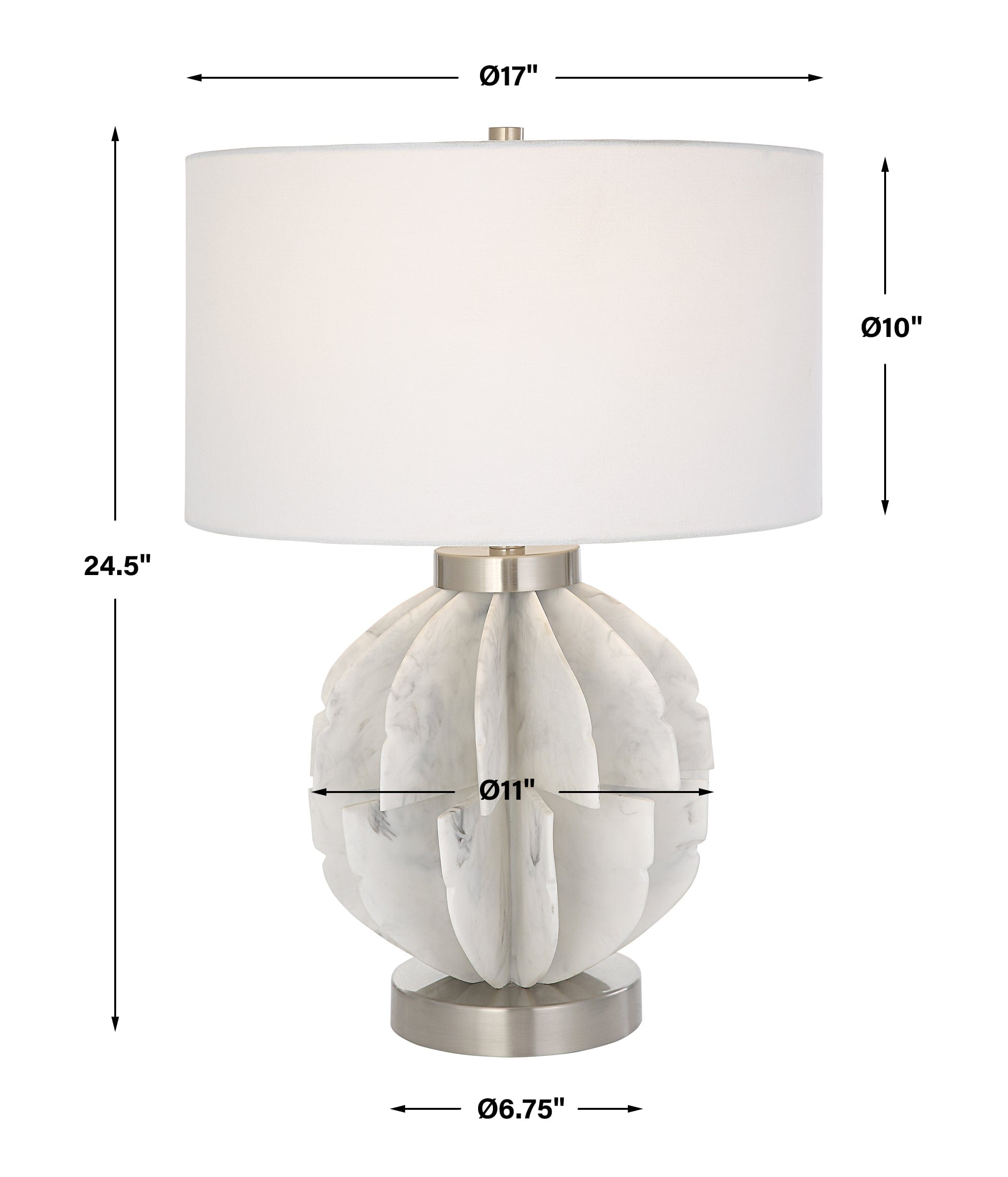 Repetition White Marble Table Lamp Uttermost
