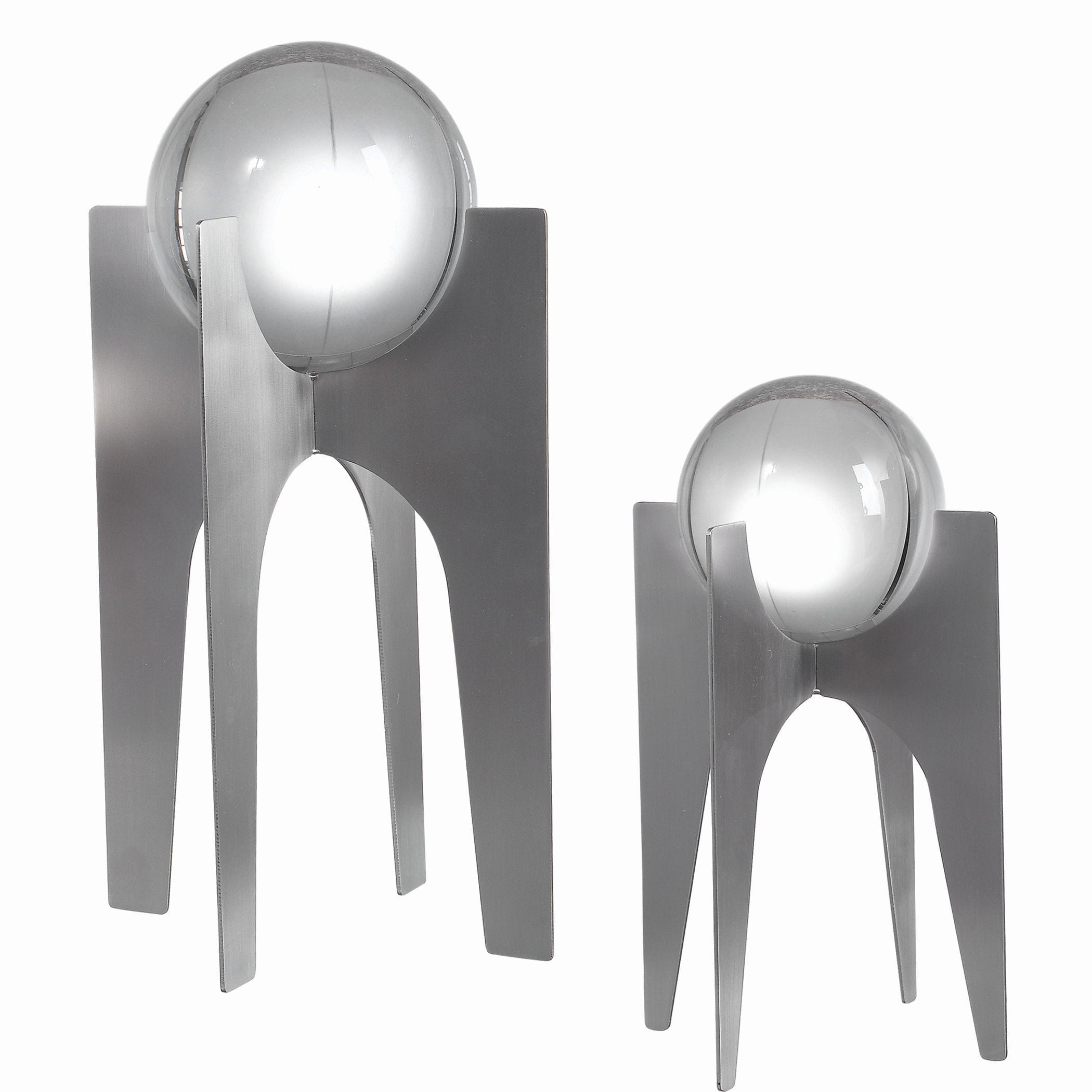 Ellianna Silver Spheres Sculptures (S/2) Uttermost