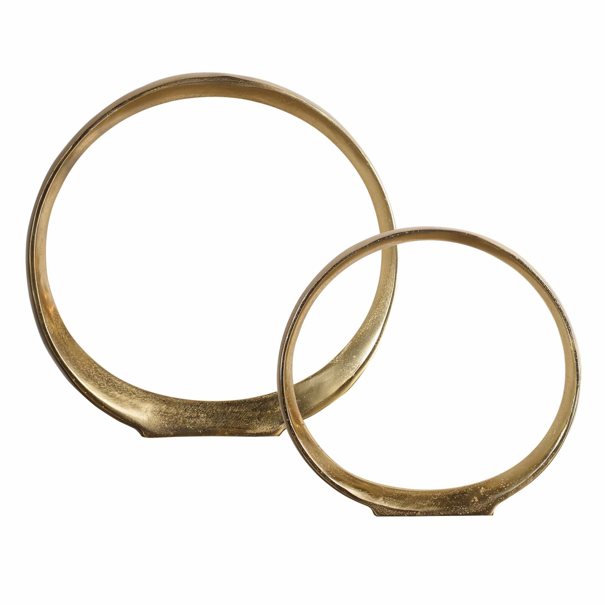 Jimena Gold Ring Sculptures (S/2) Uttermost