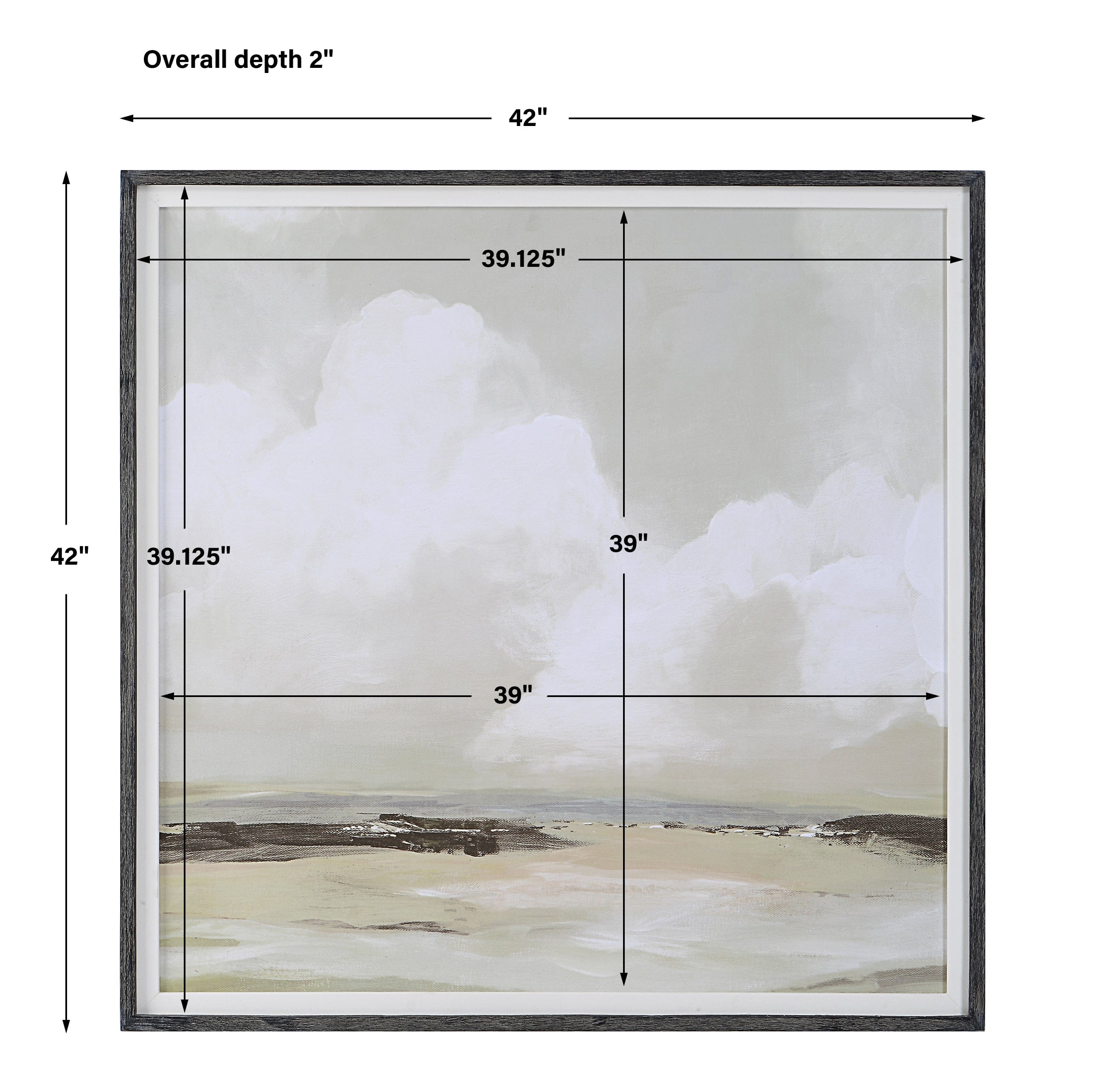 Soft Clouds Framed Print Uttermost
